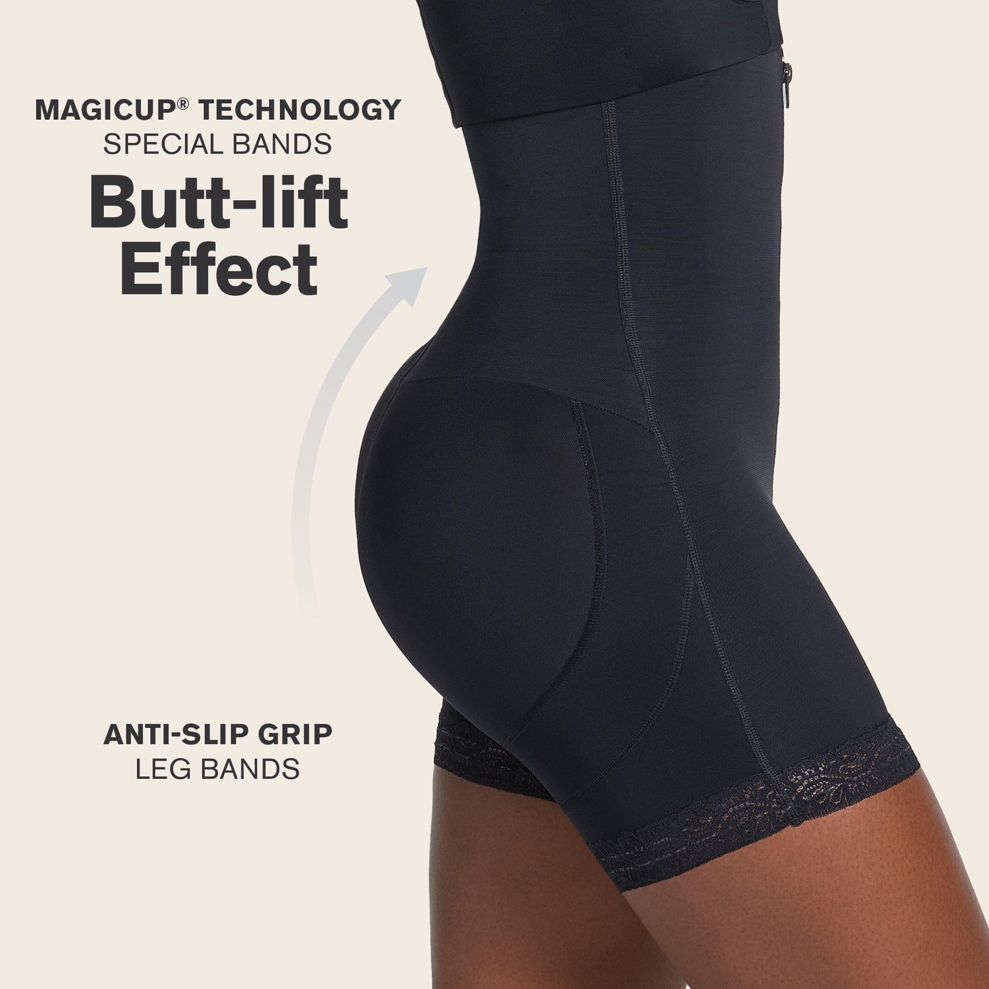 Leonisa Women's Shapewear Bodysuit - Tummy Control Full Body Shaper for Slimming & Smoothing - Perfect for Dresses, Workout & Everyday Wear