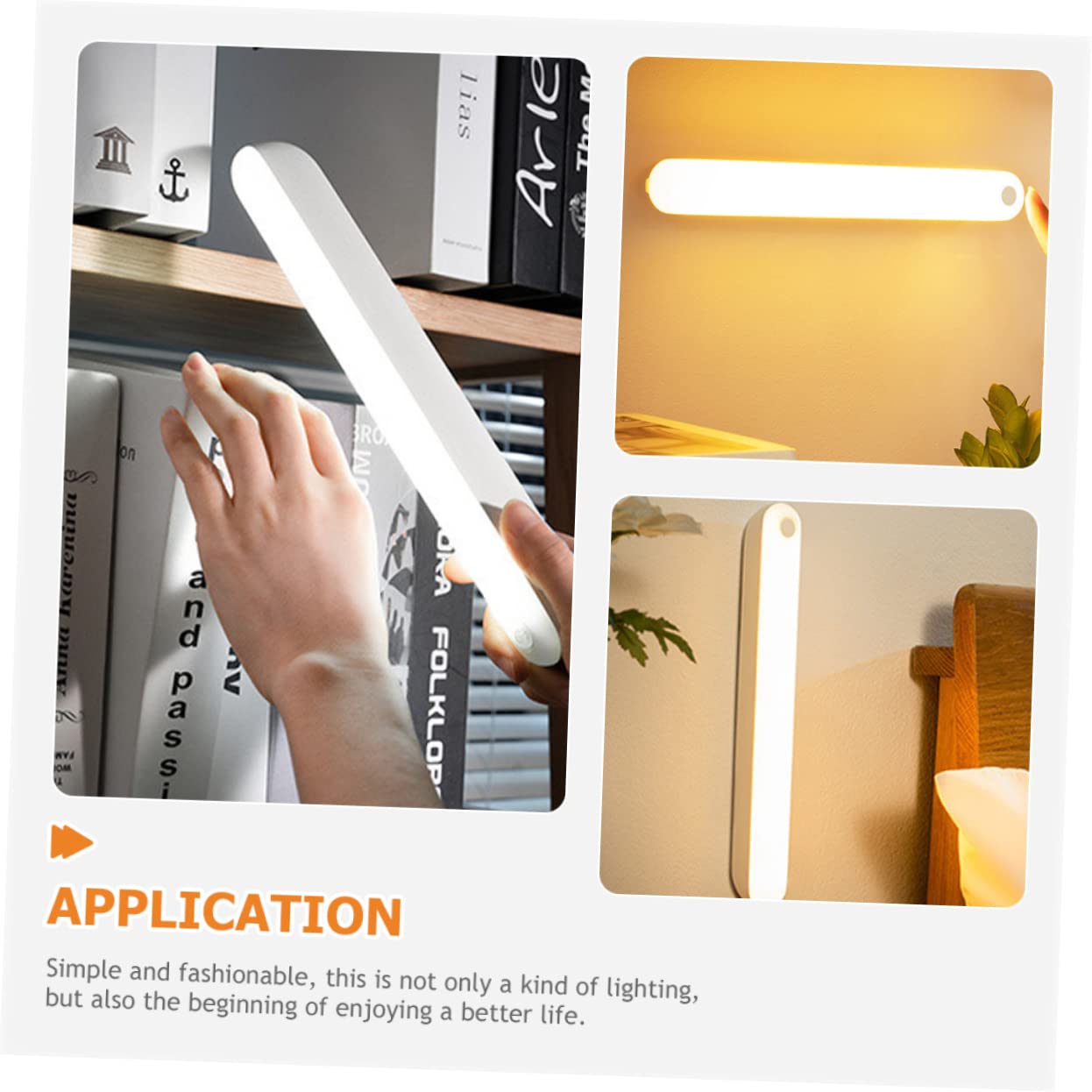 Artibetter USB Rechargeable Motion Sensor Night Light for Kids - Portable LED Closet Light with Auto On/Off, Soft Glow for Bedrooms, Nursery & Hallways - Perfect for Nighttime Safety & Convenience