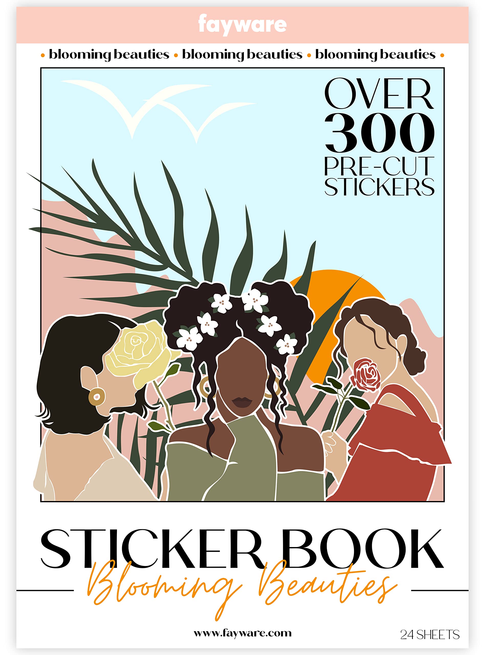 Diverse Girl & Black Woman Scrapbook Stickers Set - 318 Journaling, Planner & Scrapbooking Stickers with Flowers, Quotes & Dolls | Perfect for Bullet Journals, Memory Books & DIY Craft Projects