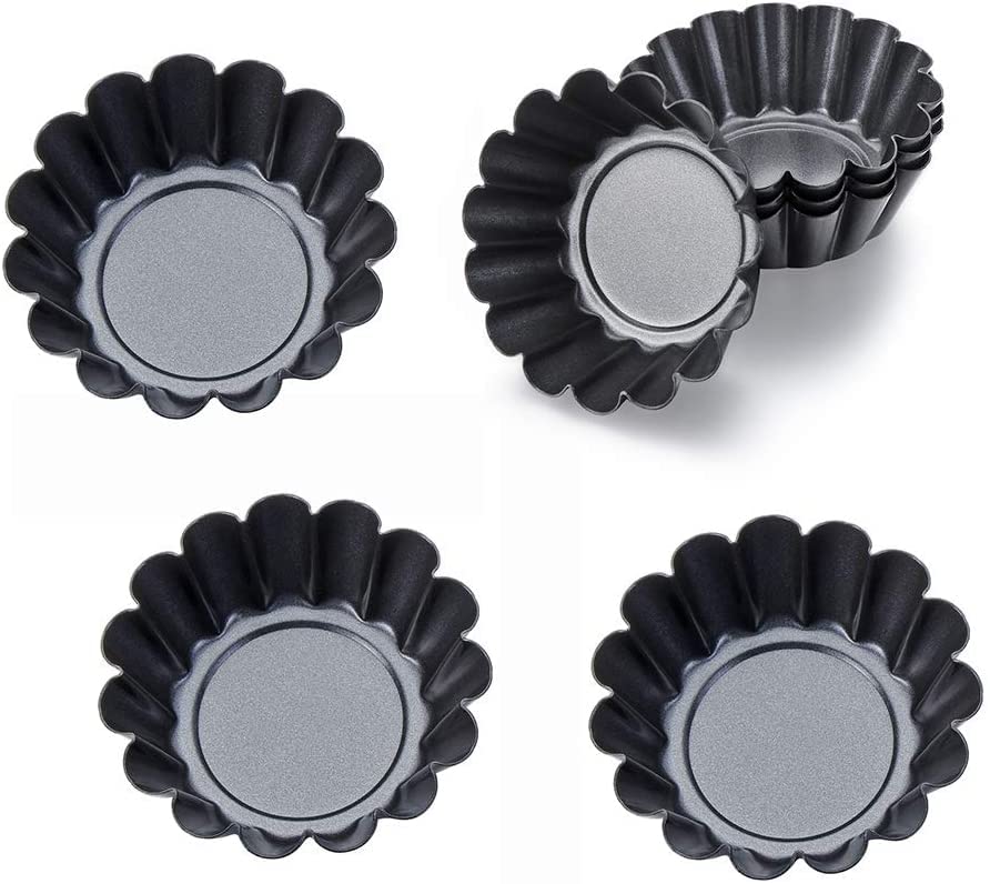 Gitchens 18-Piece Nonstick Egg Tart Molds Set with Silicone Brush & Ladle - Perfect for Baking Egg Tarts, Custards & Mini Pies at Home