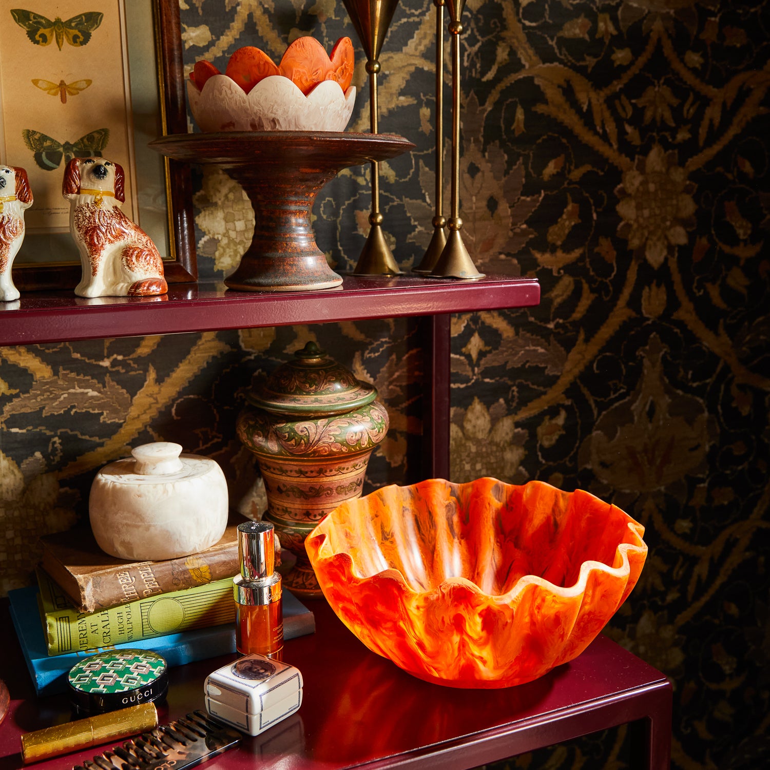 Venus Bowl - Premium Persimmon Serving Bowl for Fruits, Salads & Desserts | Elegant Home Dining & Party Tableware