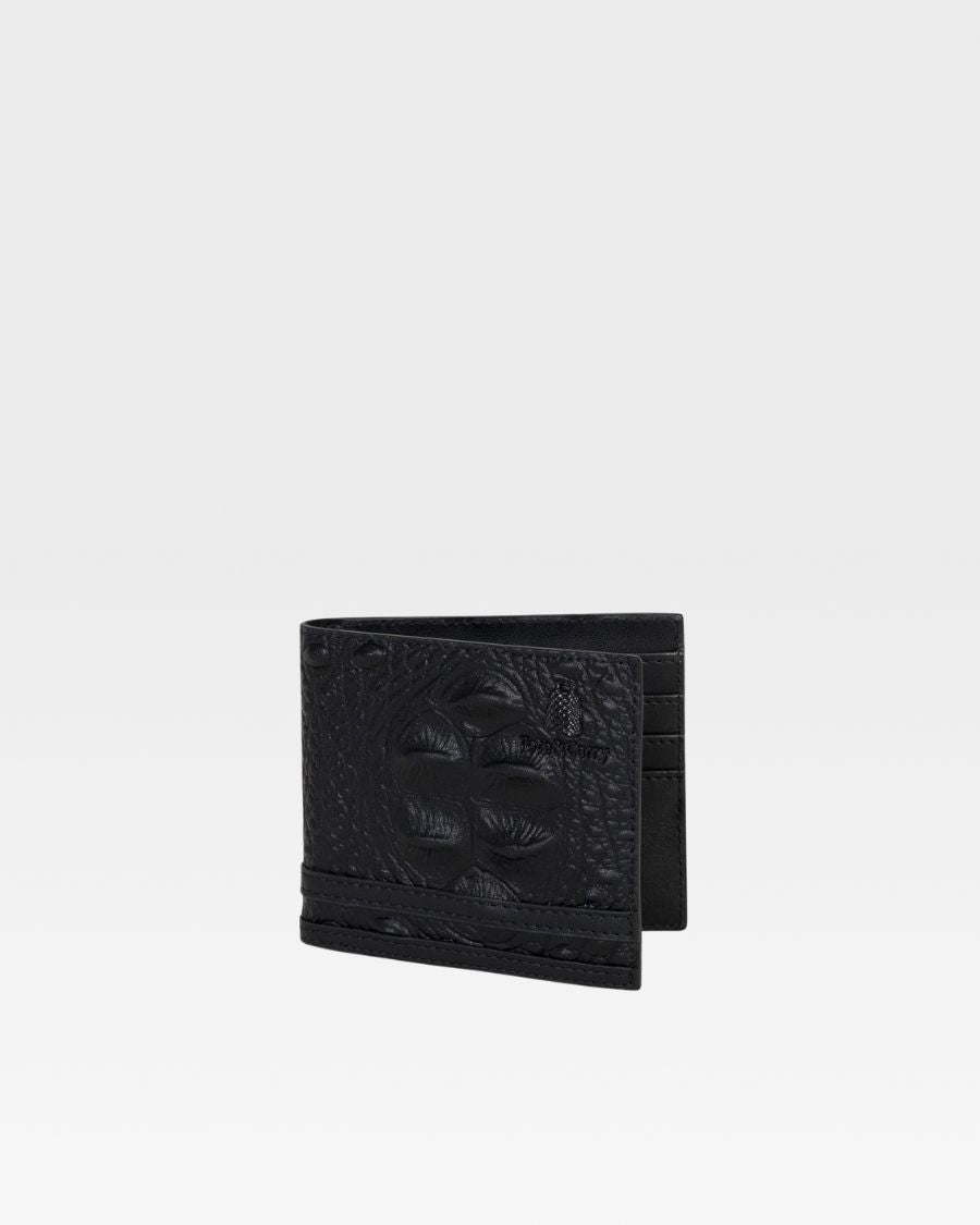 Apollo 2 Slim RFID Blocking Leather Wallet for Men - Black | Minimalist Front Pocket Wallet for Everyday Carry & Travel Security