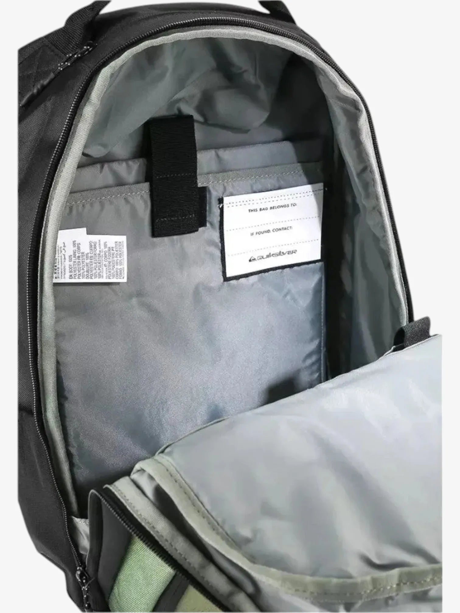 Quiksilver Schoolie Cooler 2.0 Backpack - Black & Green Waterproof Laptop Bag for School, Travel & Outdoor Adventures
