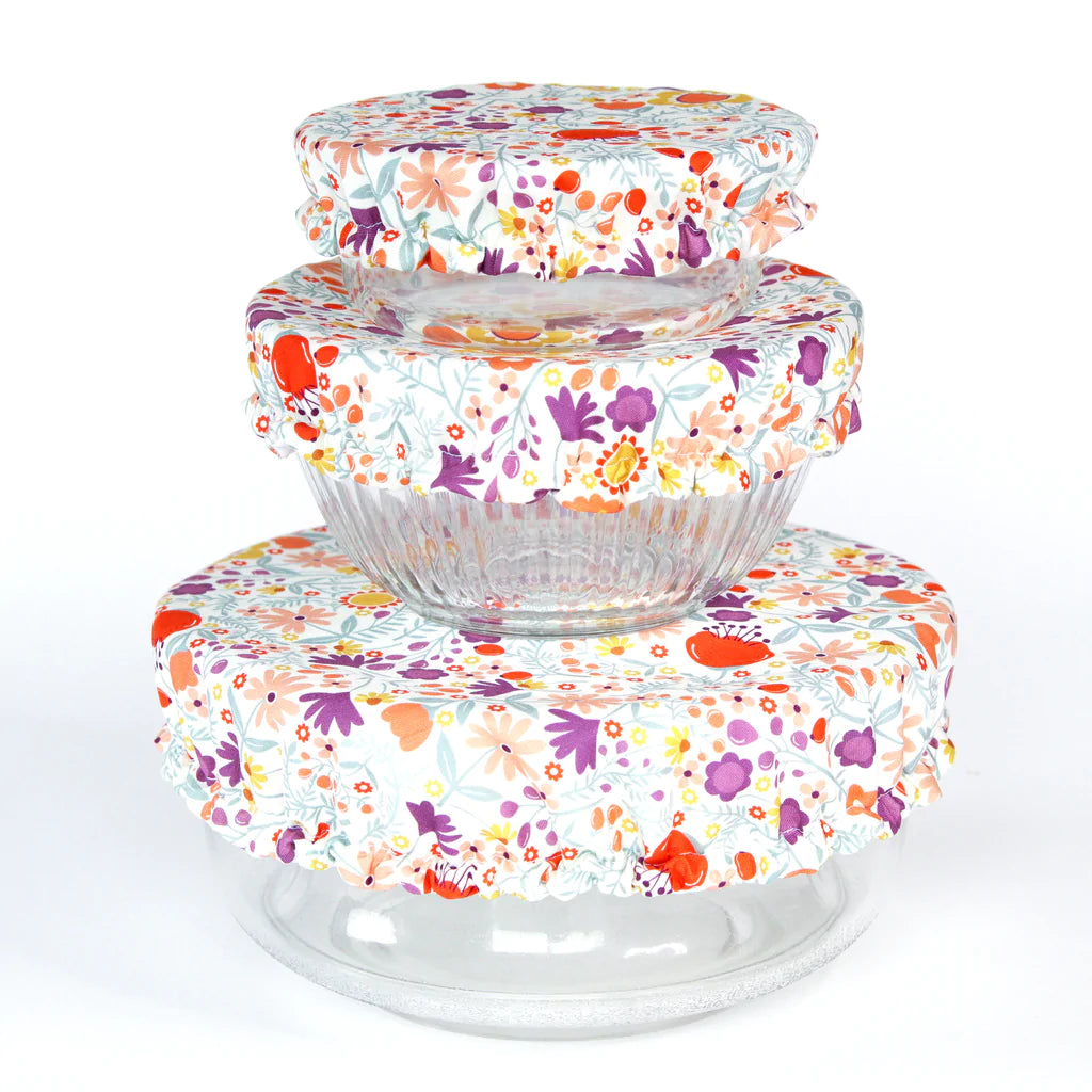 Colibri Bowl Covers - 3 Pack Reusable Silicone Food Covers for Bowls, Plates & Containers | Microwave & Dishwasher Safe | Perfect for Food Storage, Meal Prep & Leftovers