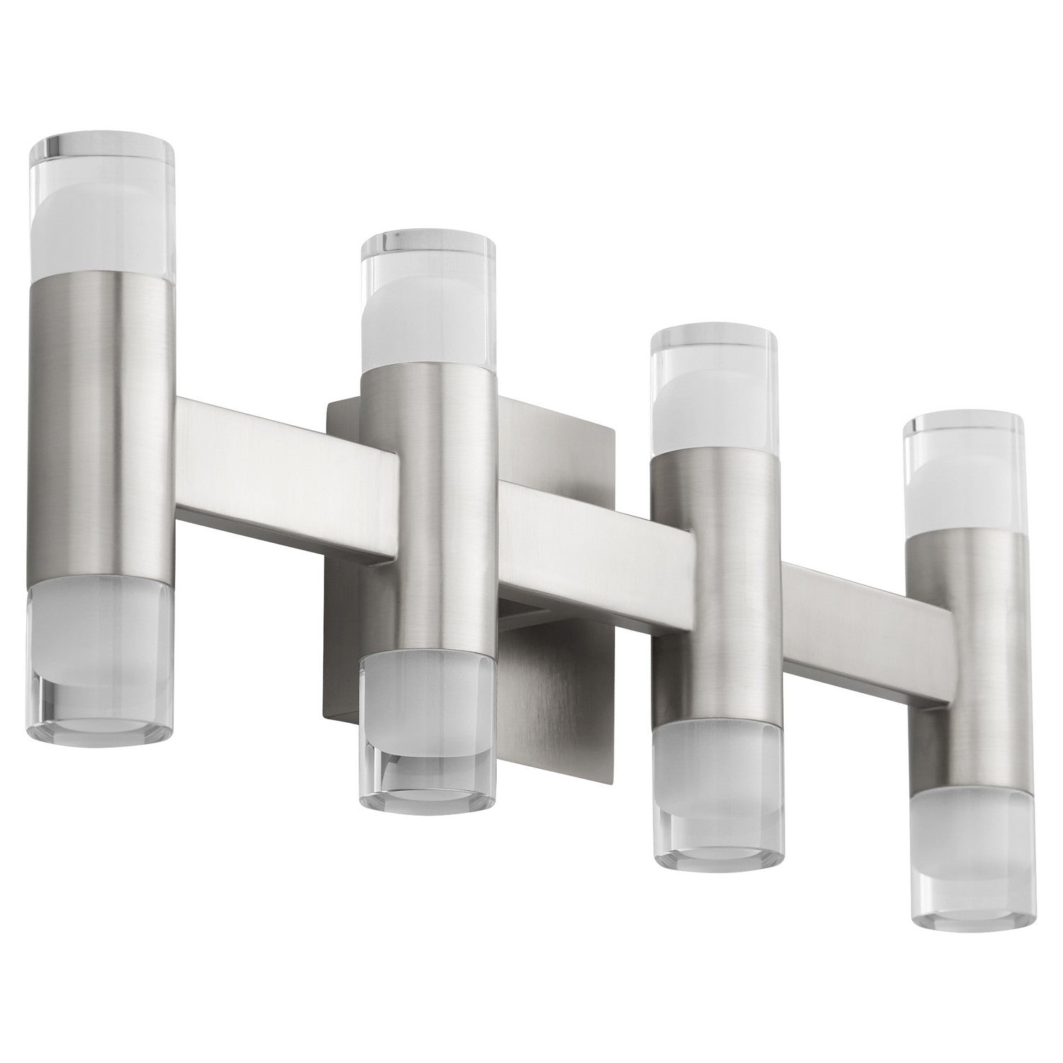 Oxygen Alarum 3 597 24 Bath Vanity Light 21 Inch Wide Satin Nickel - Perfect for Bathroom Mirror Lighting and Modern Home Decor