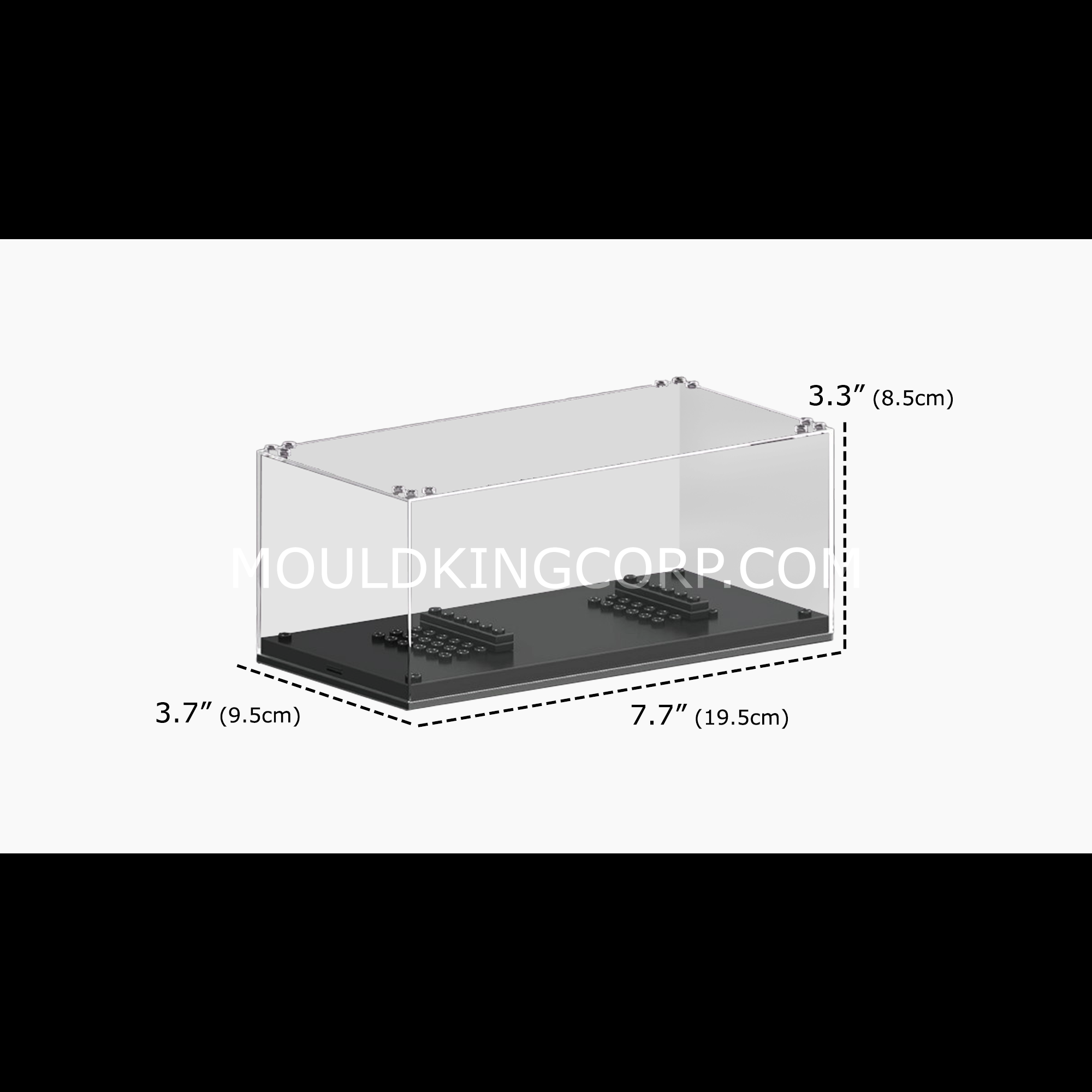 MOULD KING 27000 Mini Car Display Case with LED Lights - Showcase Your Collectible Cars in Style | Perfect for Home, Office & Gift Giving