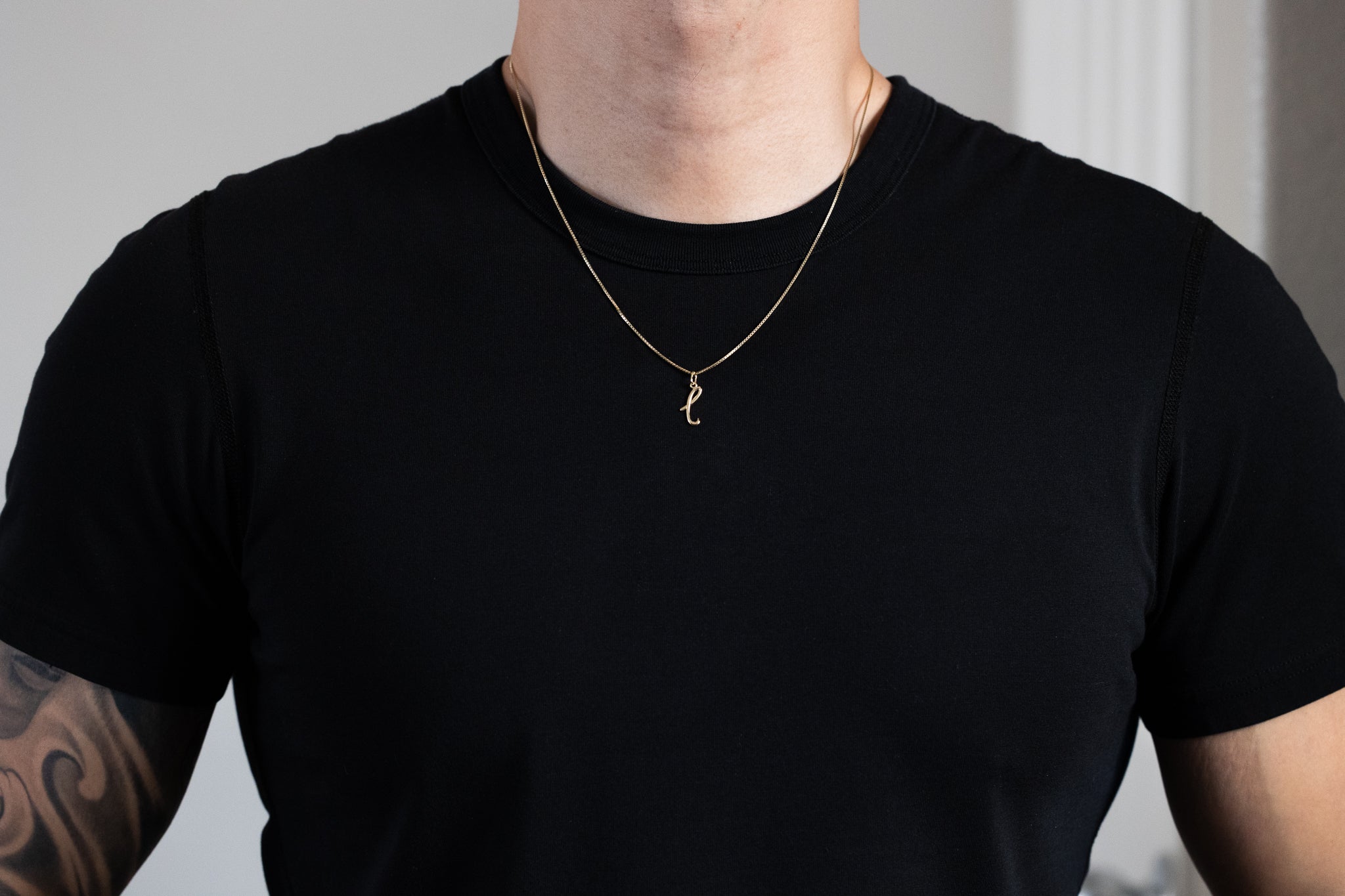 Gold Lowercase Initial L Pendant Necklace - Model YC1060 | Elegant Personalized Jewelry for Women, Perfect for Gifts, Anniversaries & Everyday Wear