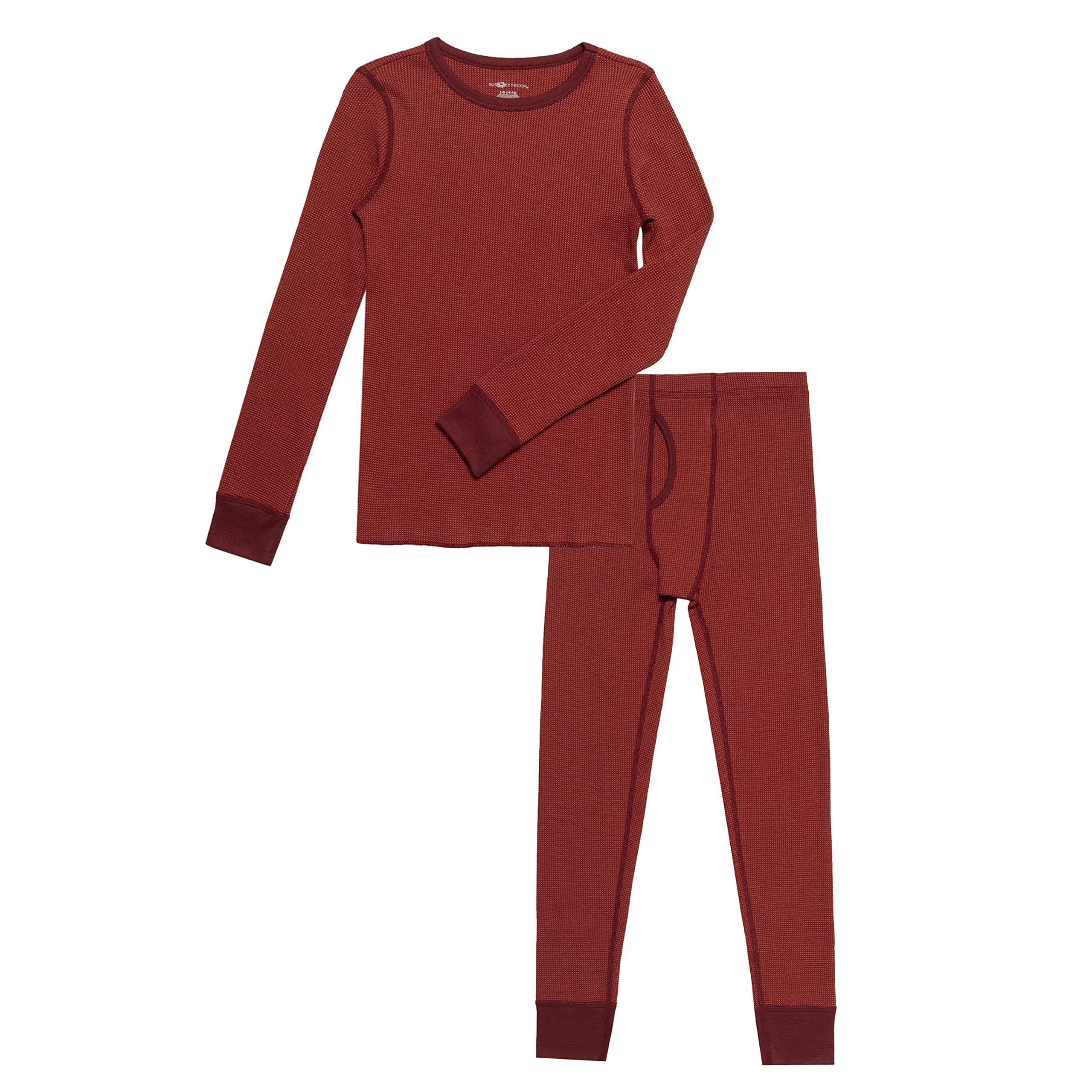 Fruit of the Loom Boys' Premium Thermal Waffle Underwear Set - 2 Pack Warm Long Johns for Winter & Cold Weather - Soft Cotton Blend Base Layer for Kids Outdoor Activities & Sleepwear