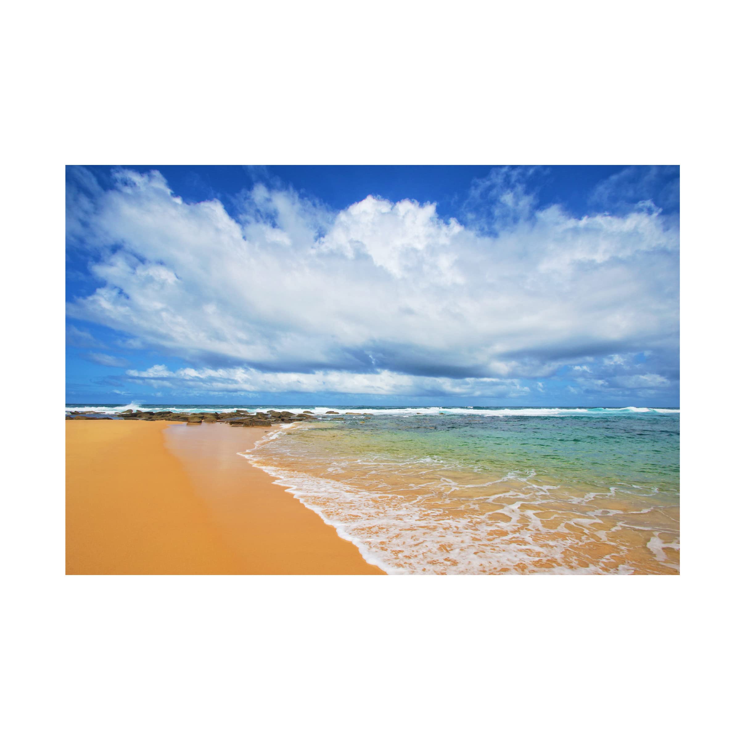 Trademark Fine Art 'All You Need is The Beach 2' Canvas Wall Art Print by Beata Czyzowska Young - Coastal Decor for Living Room, Bedroom & Office