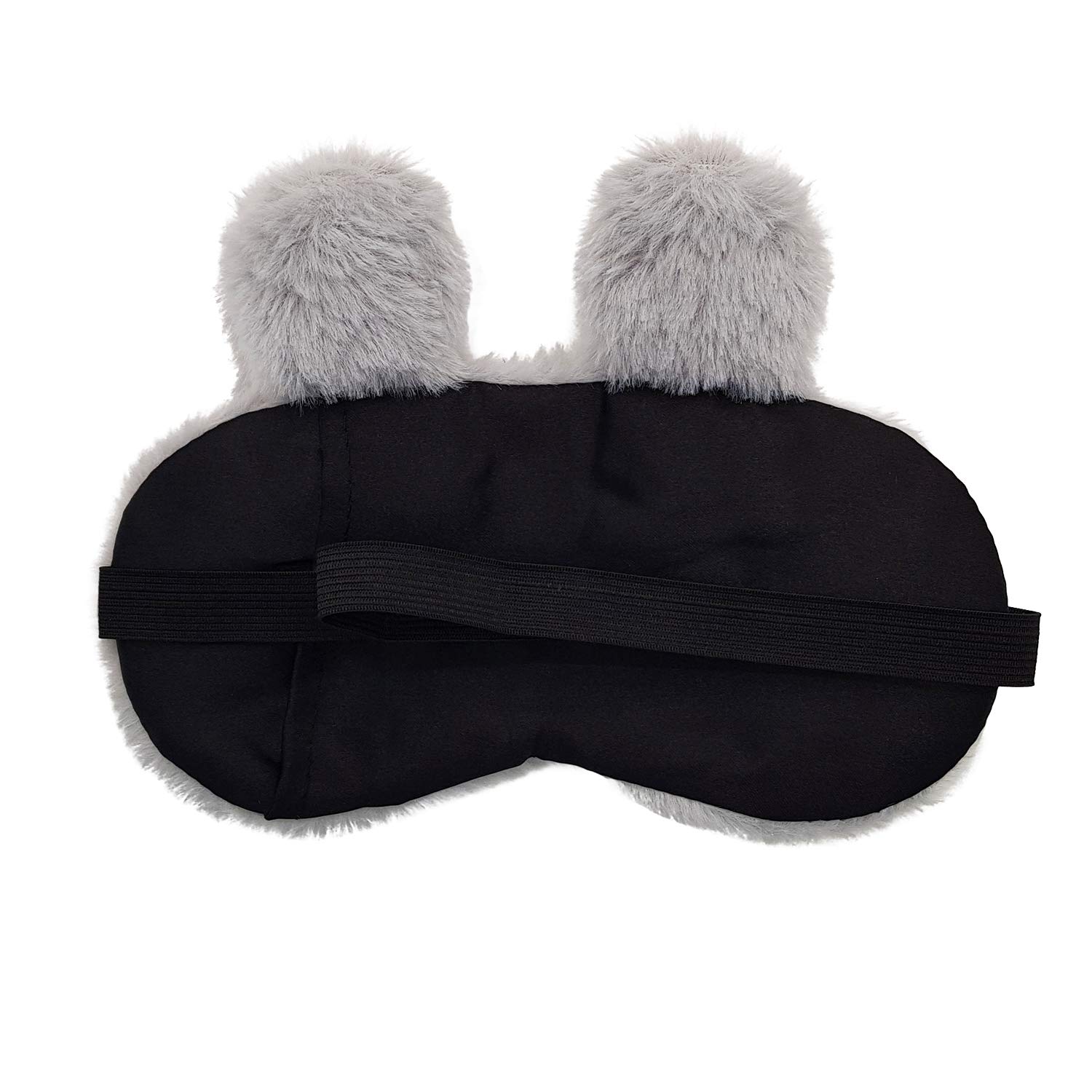 Jenna™ Soft Plush Sleeping Eye Mask for Insomnia Relief, Meditation, Puffy Eyes & Dark Circles - Kitty Grey | Comfortable Eye Cover for Travel, Nap & Relaxation