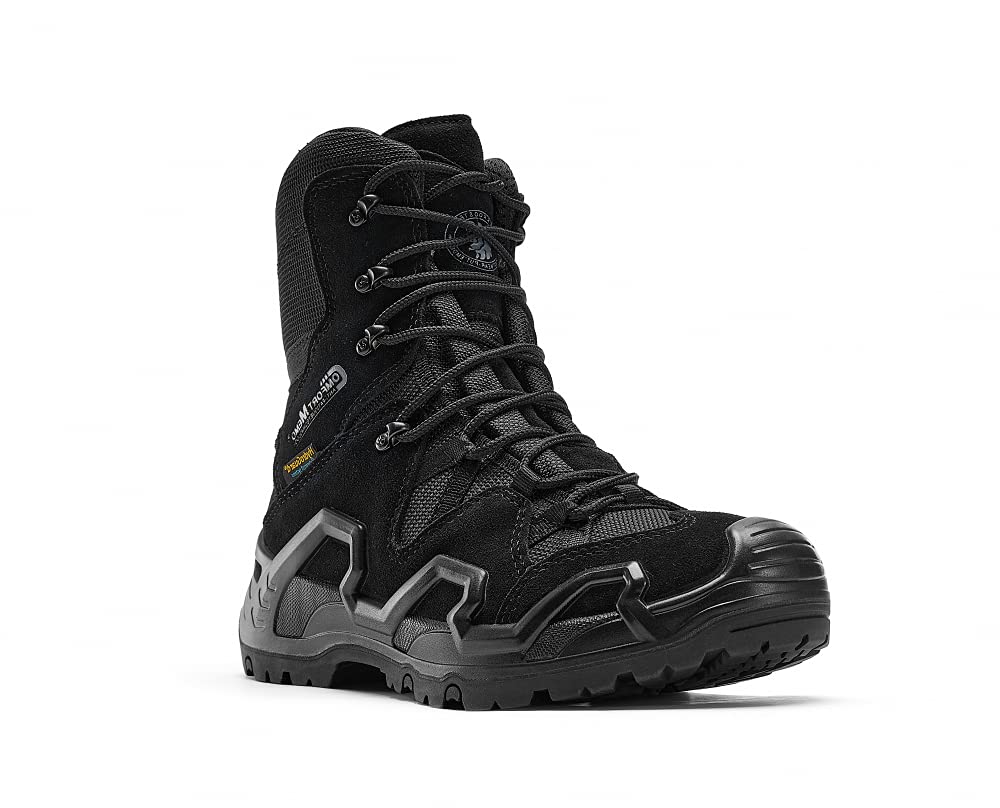 ROCKROOSTER Men's Waterproof Hiking Boots - Lightweight Mid Ankle Trekking Shoes for Backpacking, Outdoor Adventures & Tactical Use | Durable Mountaineering Boots for Men | Perfect for Camping, Hiking & Combat Training