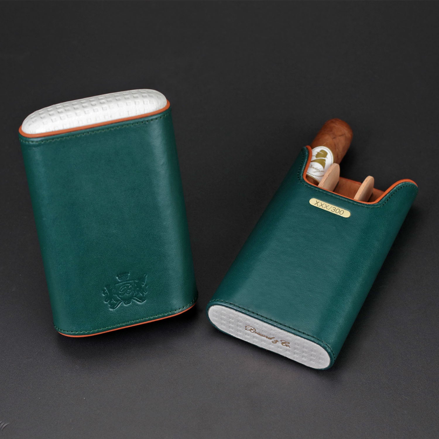 Brizard & Co Showband 3 Limited Edition Augusta Cigar Case - Premium Leather Cigar Holder for Men | Perfect for Travel, Gifts & Special Occasions