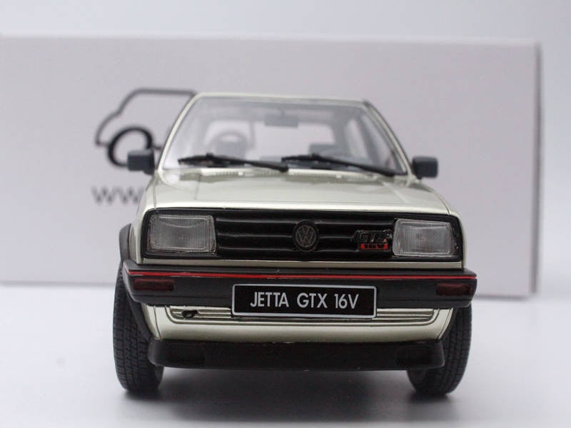 Otto 1:18 Scale Volkswagen Jetta GTX 16V Diecast Model Car - Red/White/Black/Light Gold Resin Collectible Toy for Adults & Kids | Perfect for Display, Gifts, and Car Enthusiast Collections
