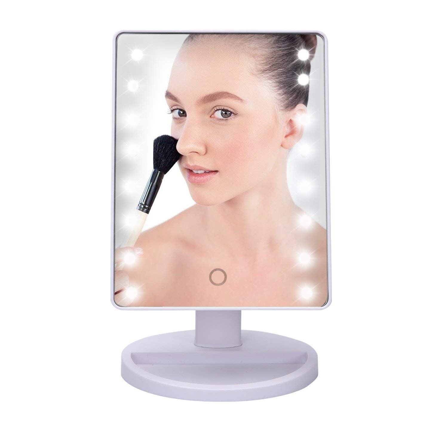 Cyrox LED Makeup Mirror with Touch Control, 180° Adjustable Vanity Mirror with Natural Daylight for Makeup, Dressing Table & Bathroom - Perfect for Home, Salon & Travel (1PC)