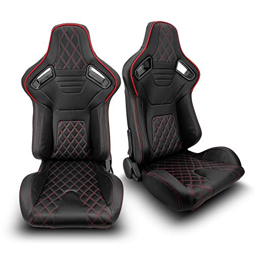 BLACK/RED STITCH