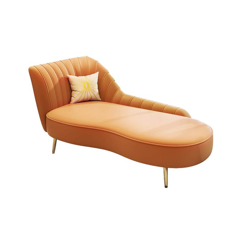 Premium Leatherette Reclining Chaise Lounge with Scratch-Resistant Finish, Flared Arms & Pillow - Perfect for Living Room, Bedroom or Home Theater Relaxation