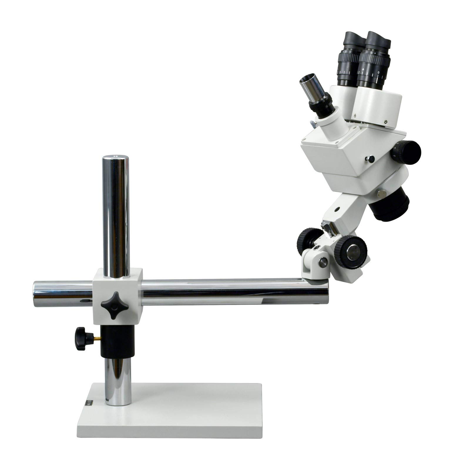 OMAX Adjustable Boom Stand for Stereo Microscopes - Heavy Duty Microscope Arm with Clamp Base | Perfect for Lab Research, Jewelry Making & Electronics Repair