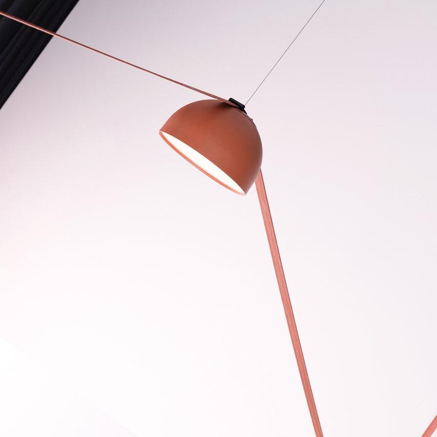 Vintage Style Canvas Pendant Light with Leather Straps - Industrial Chic Ceiling Fixture for Kitchen Island, Dining Room or Bedroom Lighting