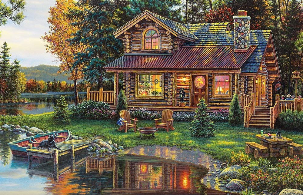 Anwei 1000 Piece Jigsaw Puzzle - Countryside Landscape with Spring Lake Scenery, Nature-Themed Educational Puzzle for Adults & Kids - Perfect Family Game Night Activity, Birthday Gift for Boys & Girls - Great for Home Decor, Classroom Learning & Stress Relief