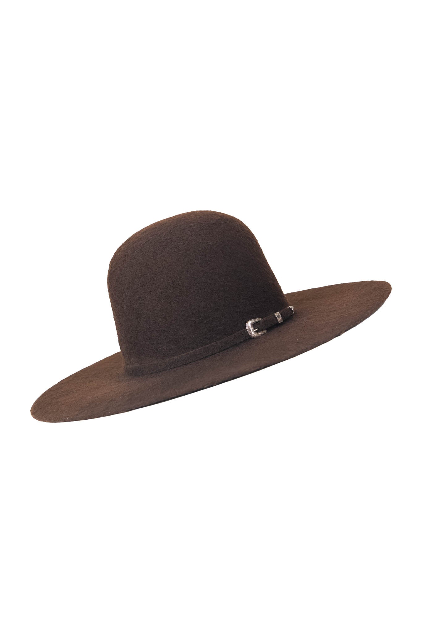 Rock'em 8X Chocolate Grizzly Fur Open Crown Felt Cowboy Hat for Men - Western Rodeo Style Hat for Country Music Festivals & Outdoor Rancher Wear