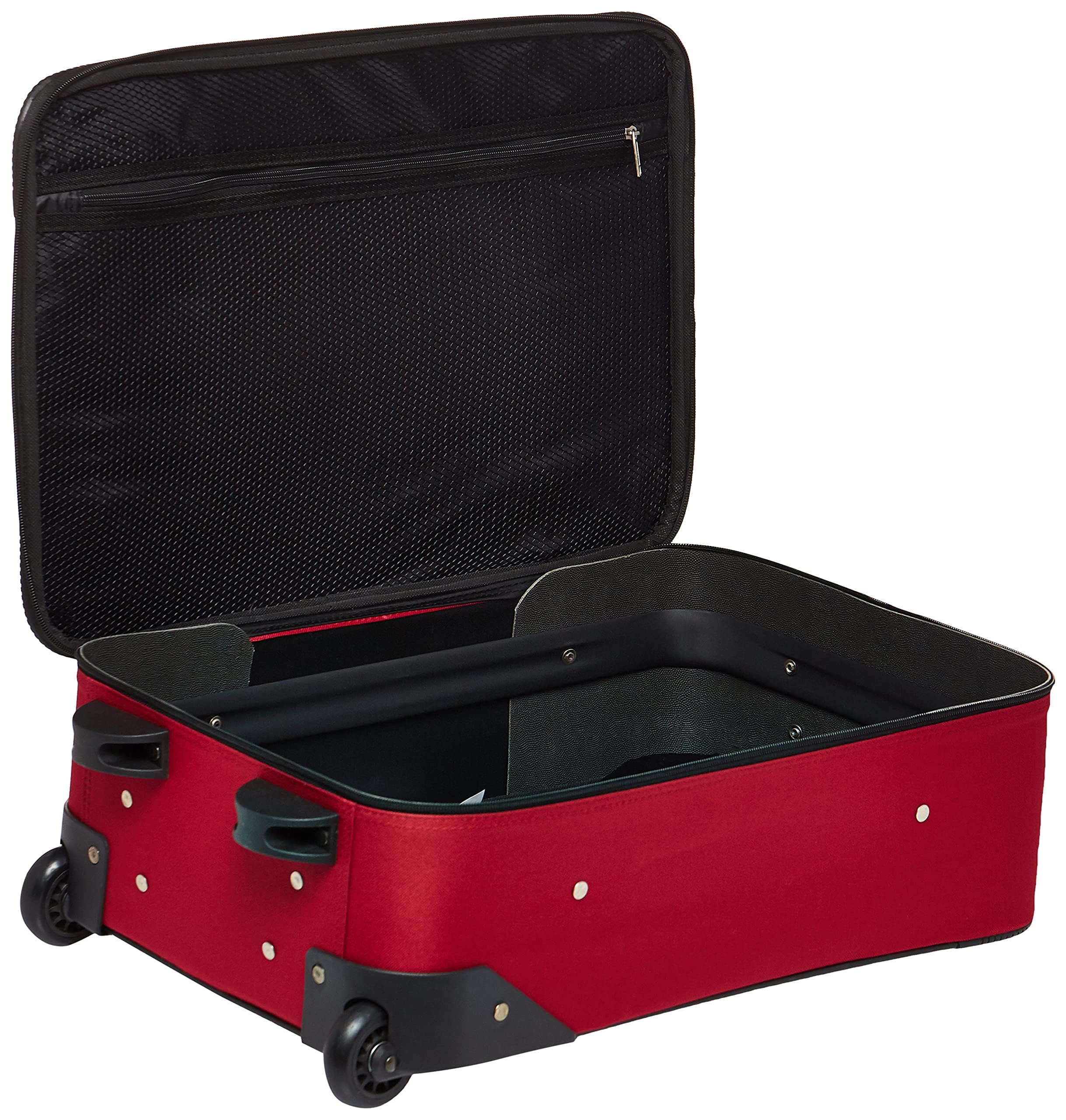 American Tourister Fieldbrook XLT Softside Upright Luggage 3-Piece Set - Red/Black (BB/21/25) | Lightweight Durable Suitcase for Air Travel, Business Trips & Family Vacations