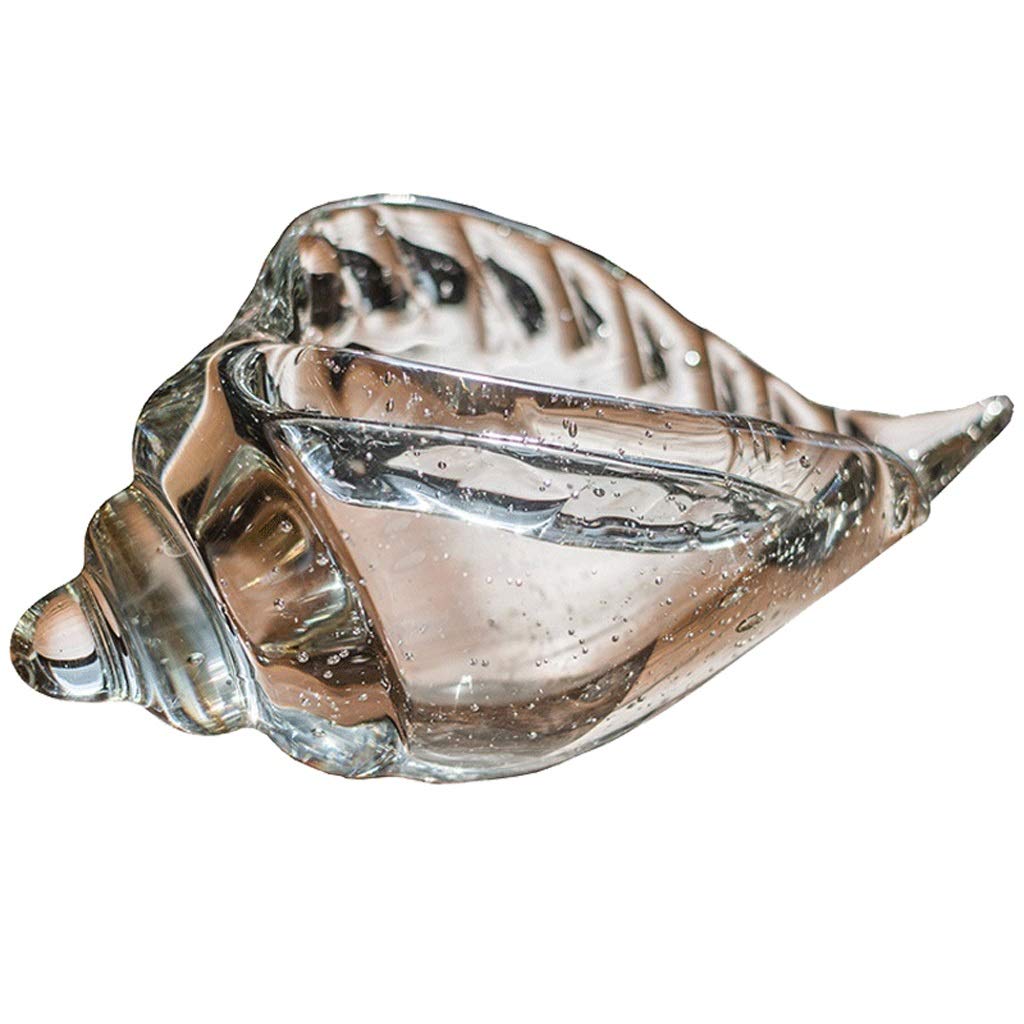 Handmade Bubble Glass Conch Seashell Figurine - Elegant Home Decor Art Glass Sculpture for Desktop, Living Room & Entrance Decoration | Perfect Gift for Beach Lovers & Coastal Theme Decor