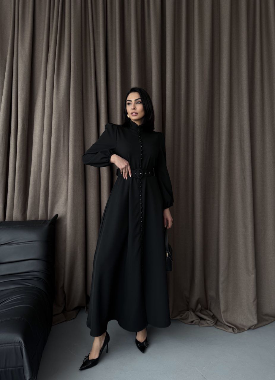 Elegant Black Long Maxi Abaya Dress for Women - Modest Islamic Fashion - Perfect for Prayer, Eid, Wedding & Special Occasions