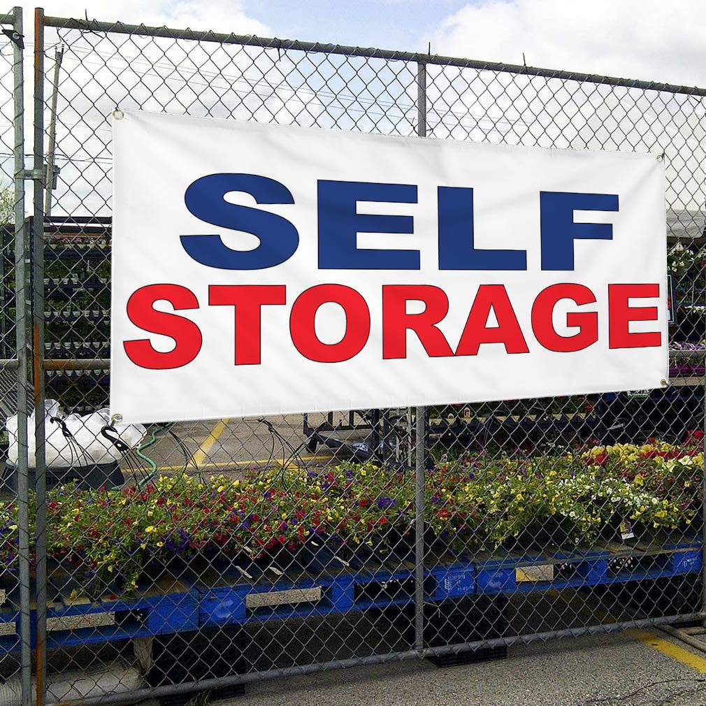 Vinyl Banner - 60x144 Inches - Weatherproof Outdoor Business Sign with 10 Grommets (Multiple Sizes Available) - Ideal for Self Storage, Industrial Yards & Commercial Advertising