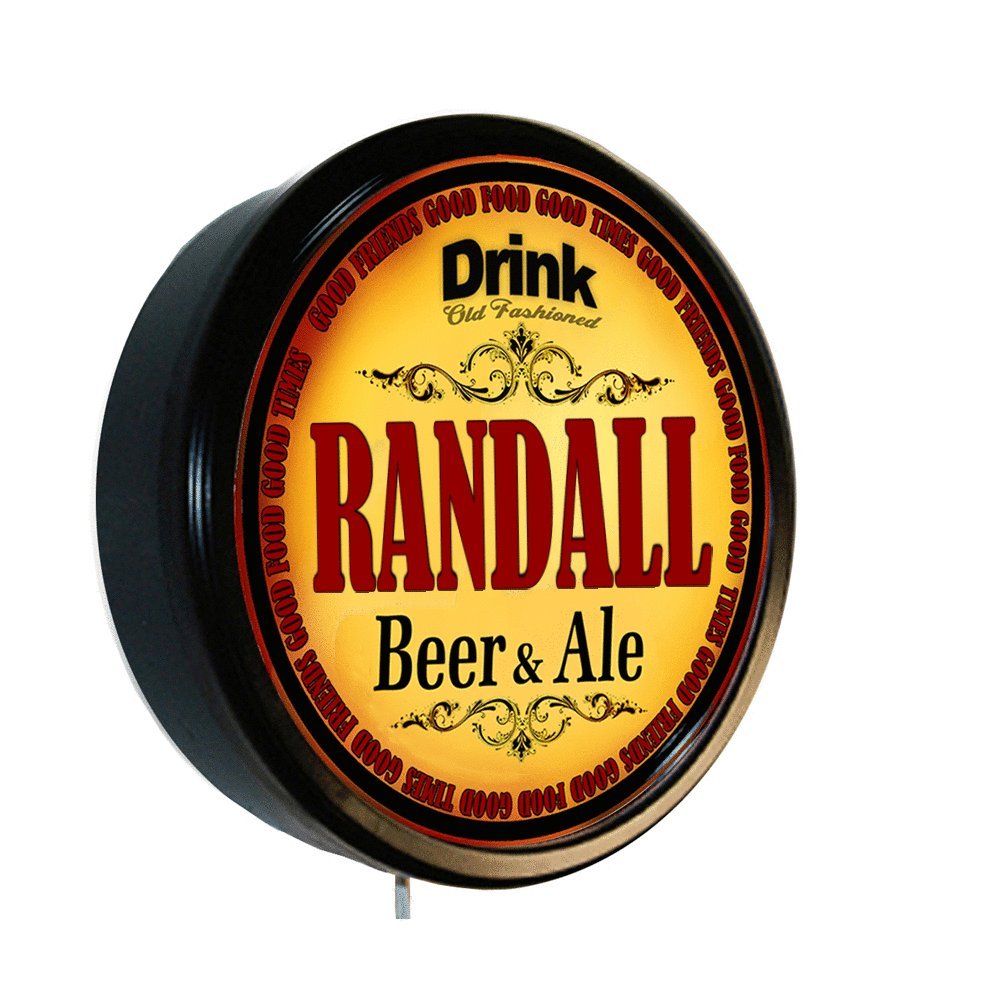 Vintage Randall Beer & Ale Cerveza Lighted Wall Clock Sign - Retro Bar Decor for Pub, Man Cave, or Home Brewery Display