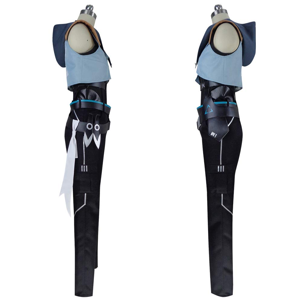 Valorant Jett Cosplay Costume for Women - Full Outfit Set with Gloves & Accessories | Perfect for Female Gamers, Cosplay Events & Halloween Costumes