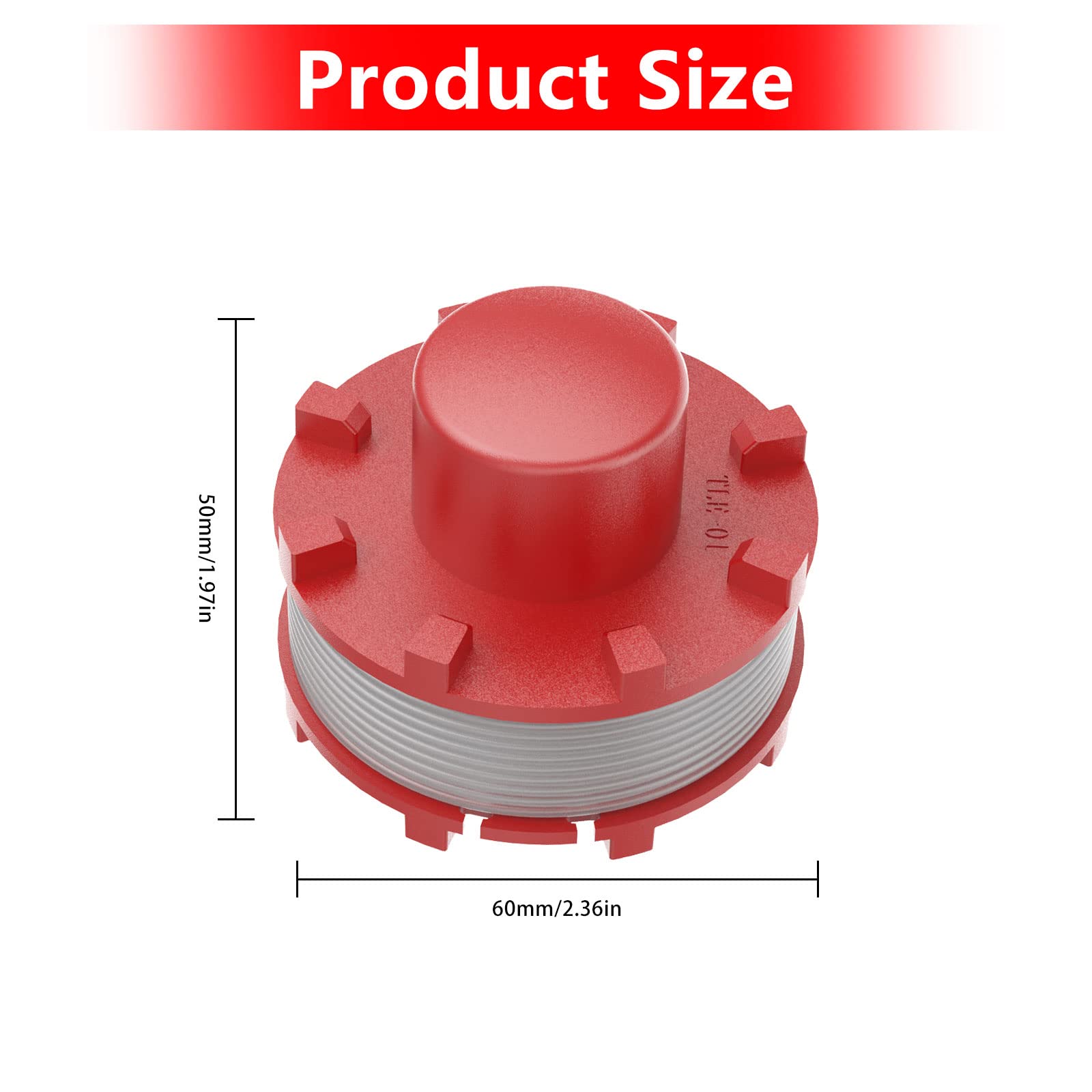 5 Pack Replacement Trimmer Line Spools for EIN-hell GE-CT 36/30 Li E Solo AGILLO 36/255 BL AGILLO 18/200 - 2mm Diameter 8m Length - Compatible with Grass Trimmers & Lawn Edgers - Perfect for Yard Maintenance & Landscaping