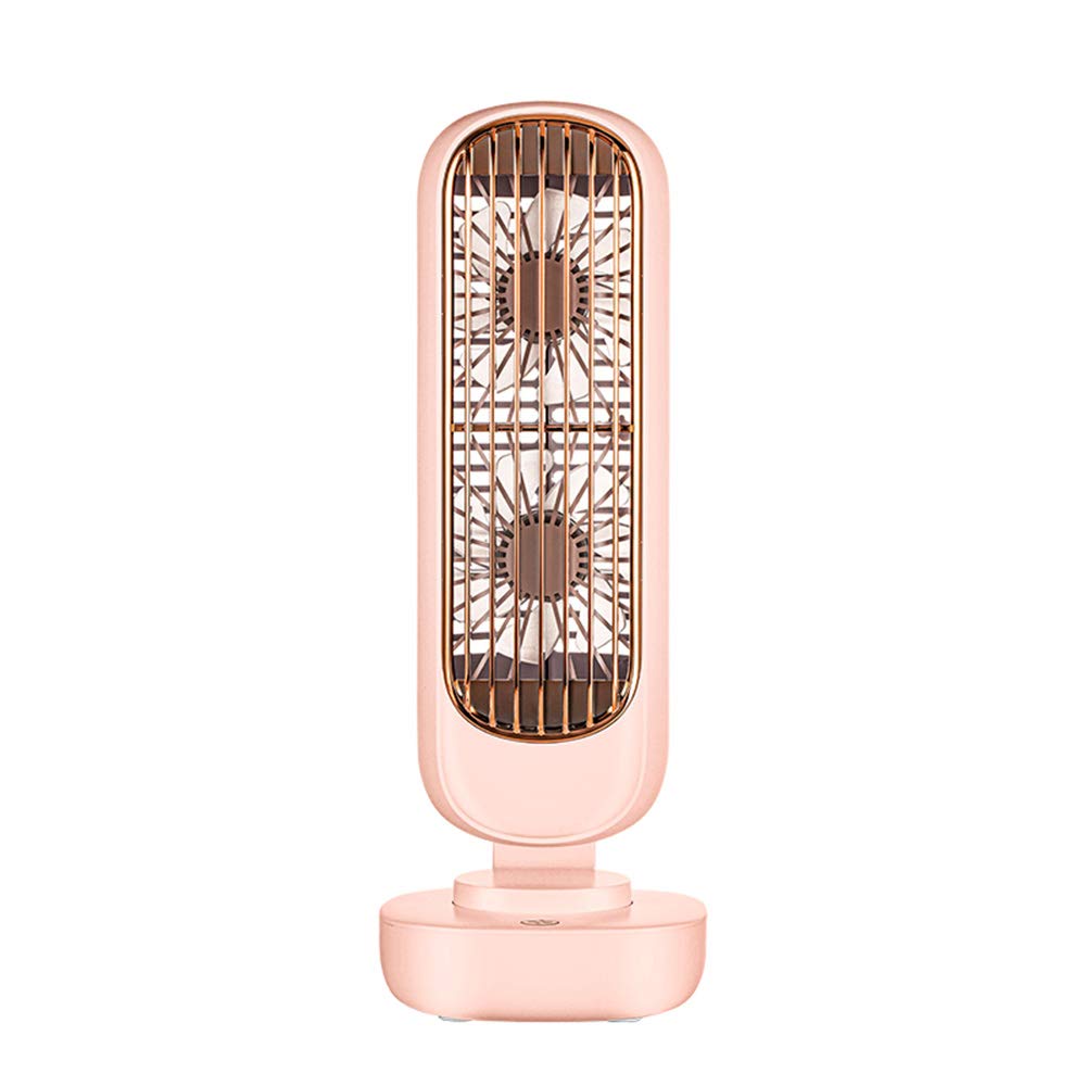 Double Leaf USB Desk Fan - Rechargeable Portable Small Fan with Quiet Operation for Office, Dorm, Bedroom & Home Use | Perfect for Work, Study & Sleeping