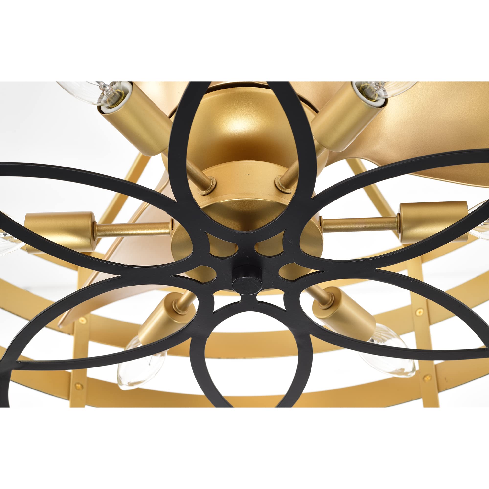 Ofra 24-Inch 6-Light 3-Blade LED Ceiling Fan with Remote Control - Perfect for Bedroom, Living Room & Home Office Lighting