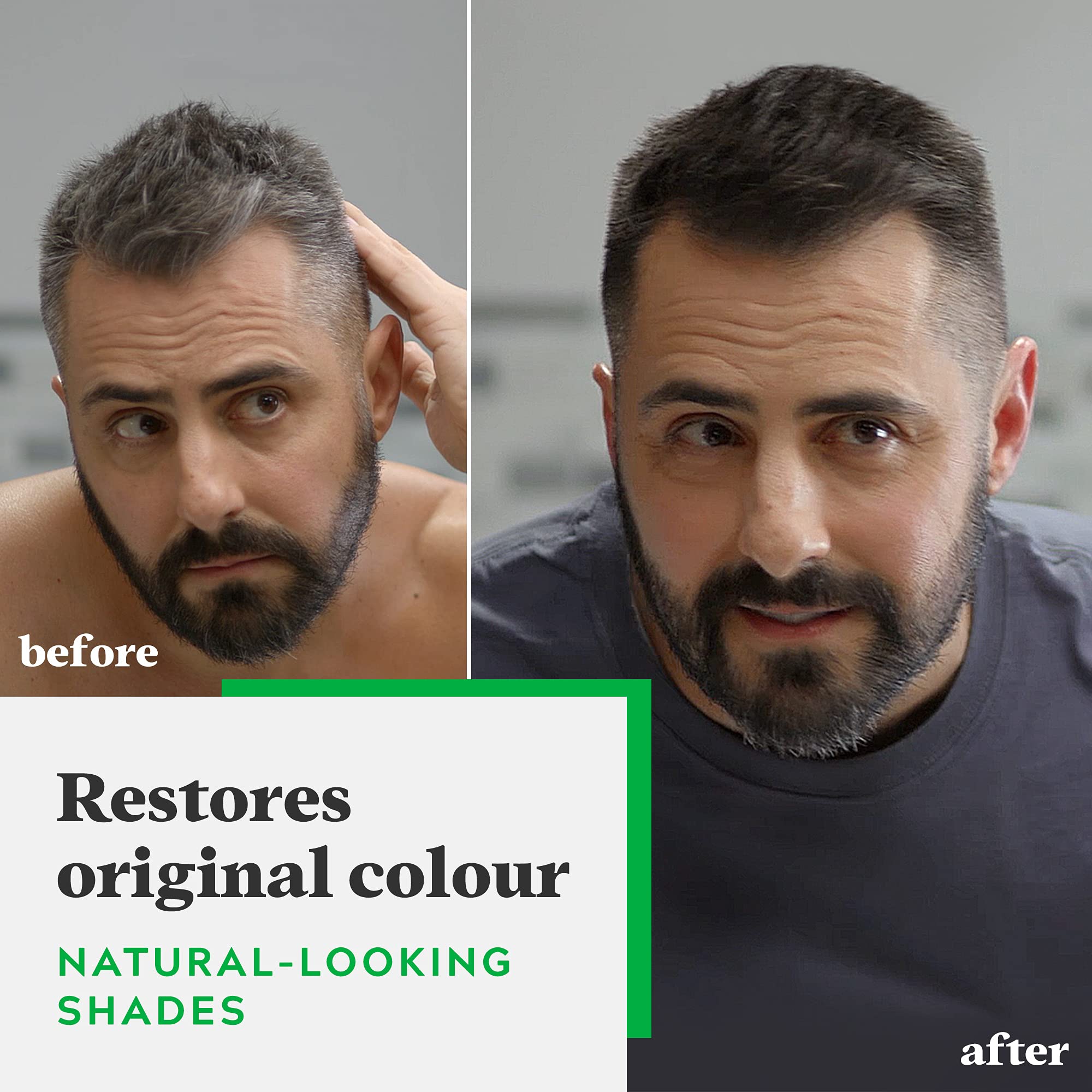 Just For Men H25 Light Brown Toning Shampoo for Gray Hair - Natural-Looking Color & Care - Perfect for Home Use & Touch-Ups