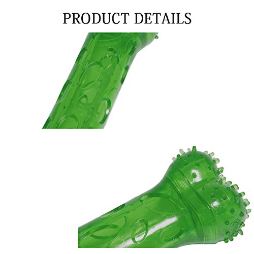 **Creation Core Squeaky Dog Chew Toy - Durable Bite-Resistant Pet Training Treat Toy for Teeth Cleaning & Exercise - Green Chew Stick for Small & Medium Dogs - Perfect for Playtime & Dental Health**