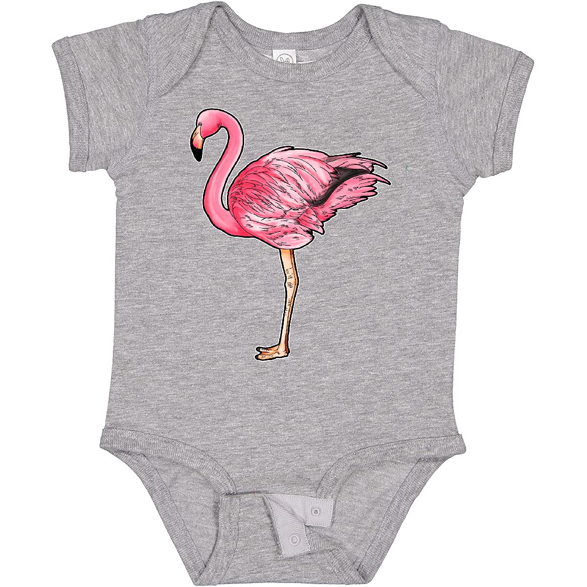 Inktastic Pink Flamingo Baby Bodysuit - Soft Cotton Onesie for Newborns & Infants - Cute Animal Print Outfit for Boys & Girls - Perfect for Playdates, Photo Shoots & Everyday Wear