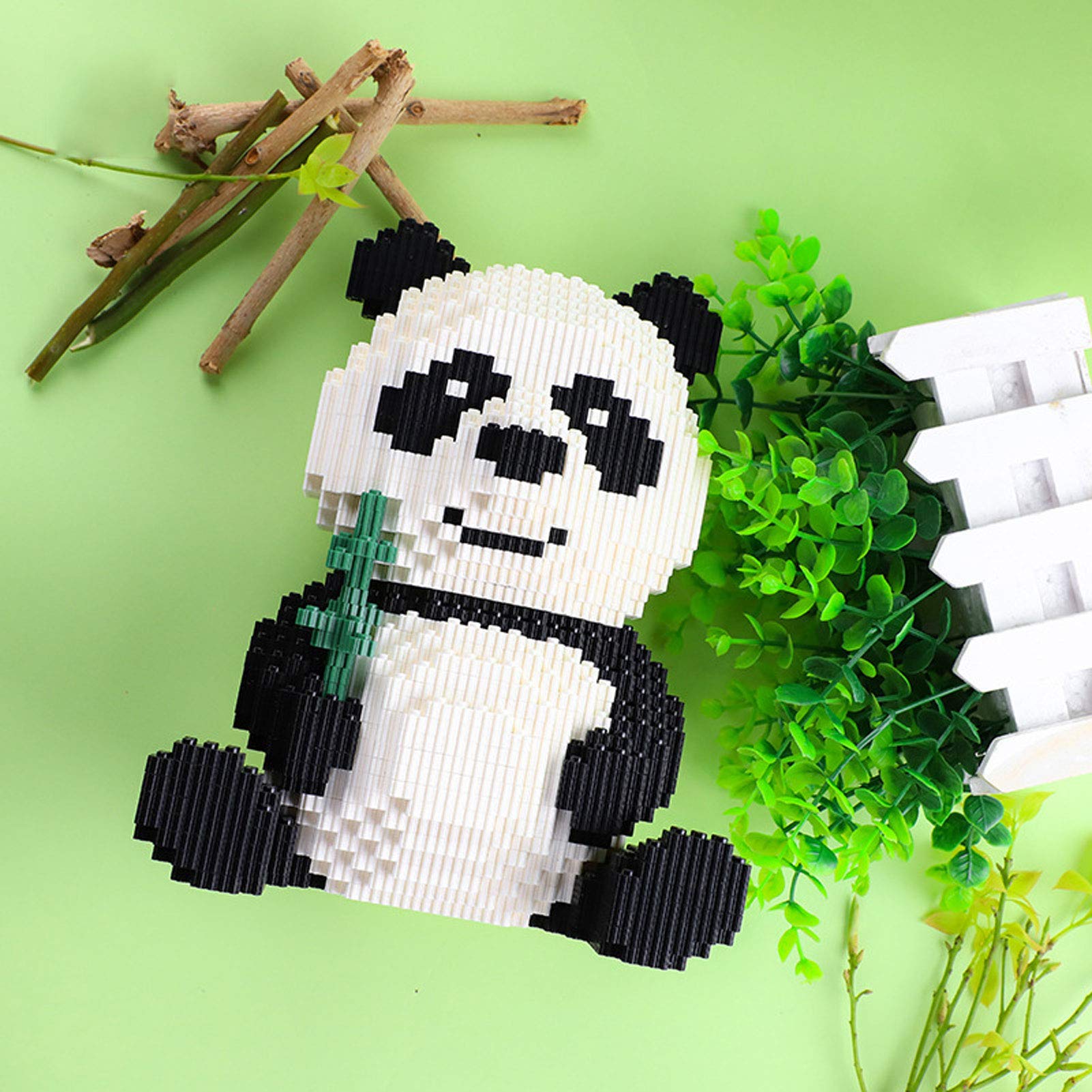 Massage-AED Nanoblock Animals - DIY 3689-Piece Panda Building Set, 3D Educational STEM Toys for Kids | Creative Model Building Blocks for Home Decoration & Gift Giving