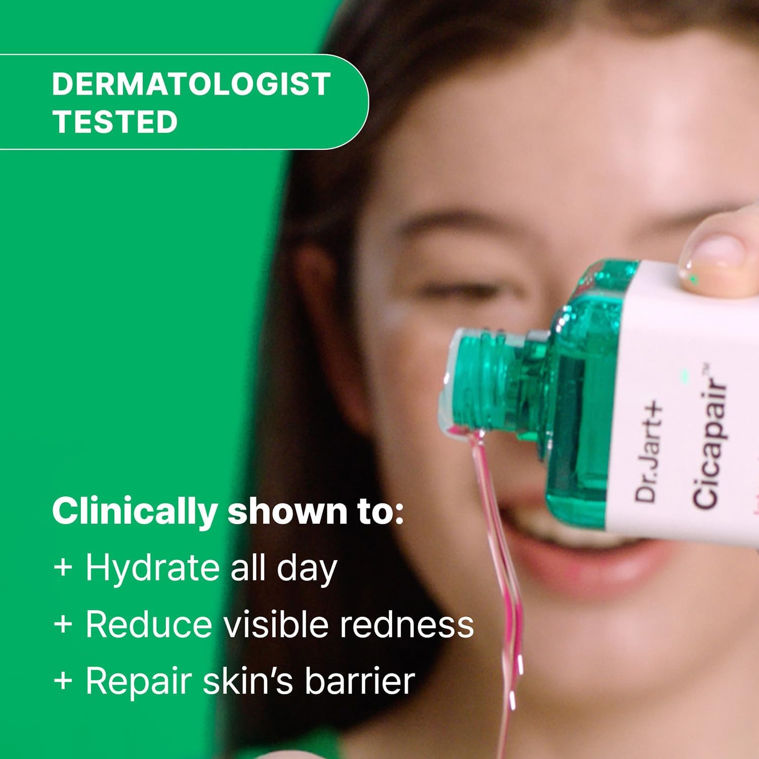 Dr.Jart+ Cicapair™ Intensive Soothing Repair Treatment Liquid Face Lotion for Redness Relief | Centella Asiatica Hydrating Toner | Korean Skin Care for Sensitive Skin | 5.07 Fl Oz | Daily Calming & Moisturizing Facial Treatment