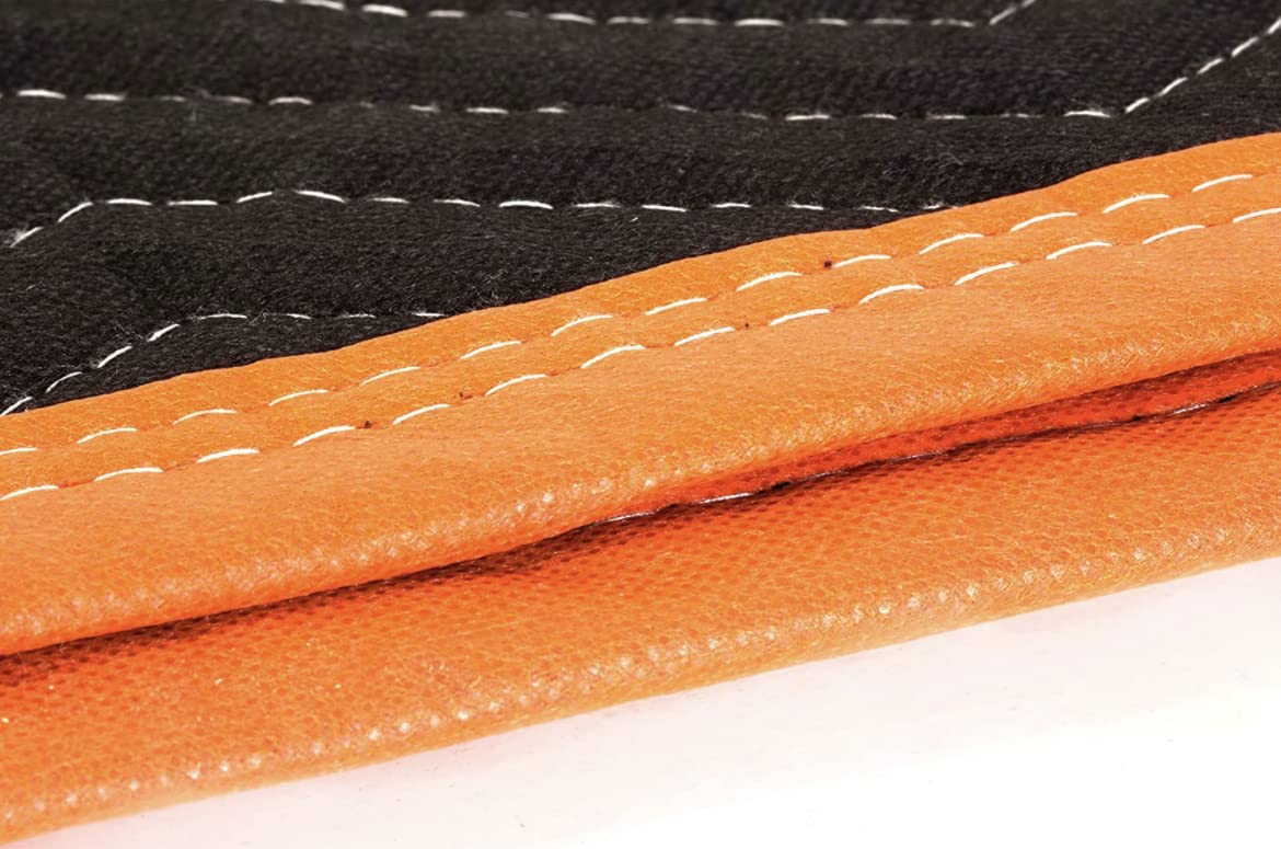 Simpli-Magic Heavy Duty Padded Moving Blankets (24 Pack) - Black/Orange - Furniture Protection Blankets for Moving, Packing & Storage | Durable Moving Supplies for Home & Office