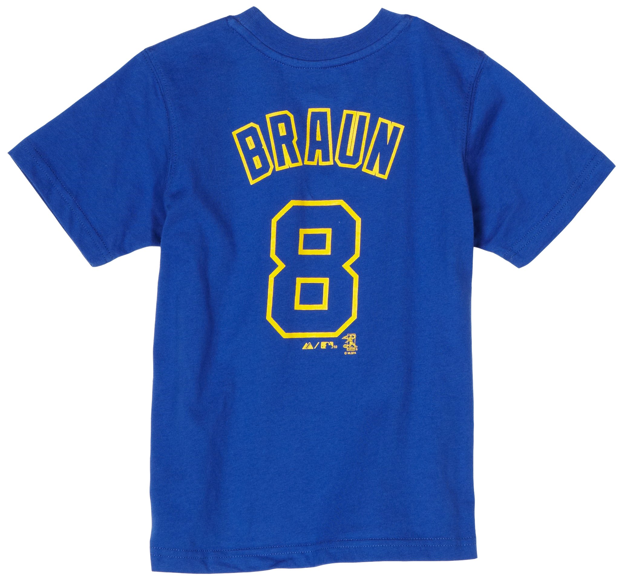 MLB Boys' Milwaukee Brewers Ryan Braun Name & Number Baseball T-Shirt (Royal Blue, Size 7) - Perfect for Little League Games, Fan Events & Casual Wear