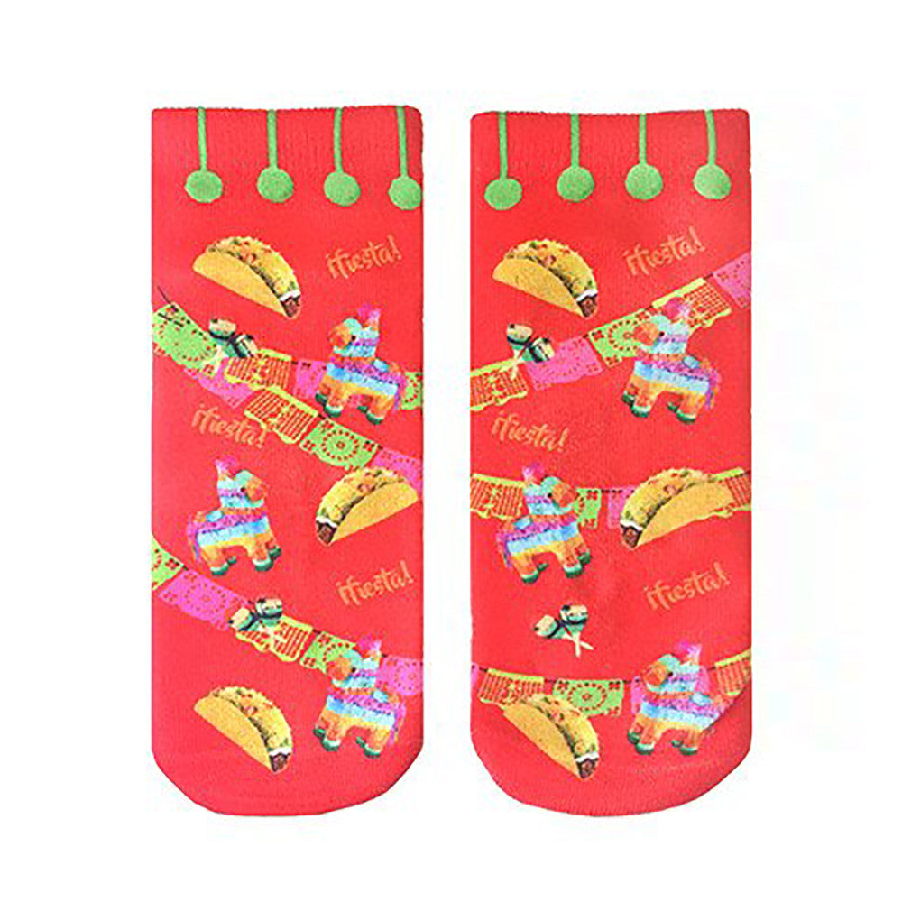Colorful Fiesta Ankle Socks for Women & Men - Comfortable Cotton Blend No-Show Socks for Casual Wear, Sports & Everyday Use