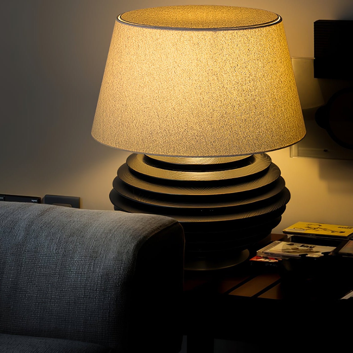 Stylish Cadence Table Lamp - Modern LED Bedside Lighting for Bedroom, Living Room & Office - Warm White & Cool White Dimmable Desk Lamp