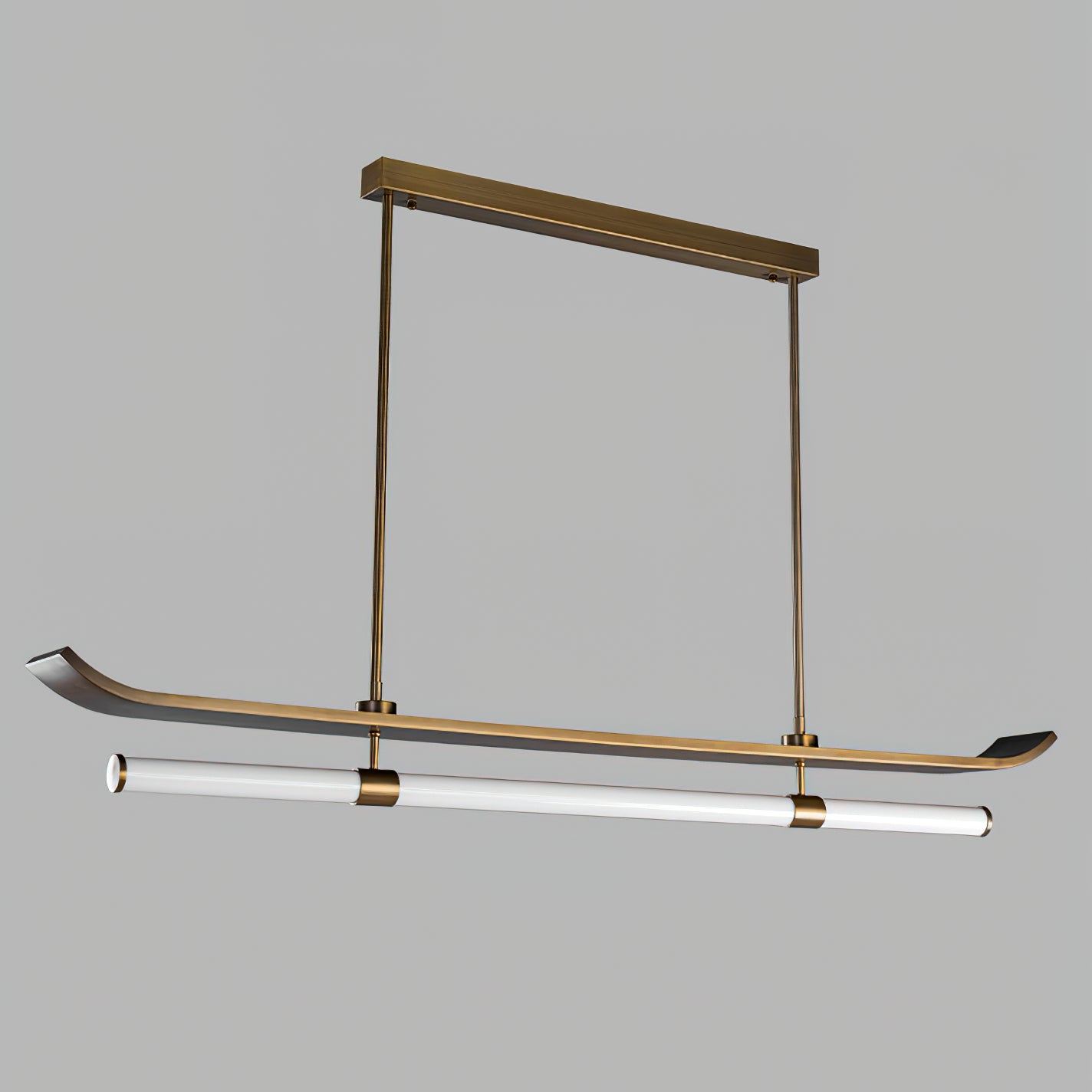 Modern Mondrian Linear Pendant Light - Geometric Art Deco Ceiling Fixture for Dining Room, Kitchen Island & Living Room Decor