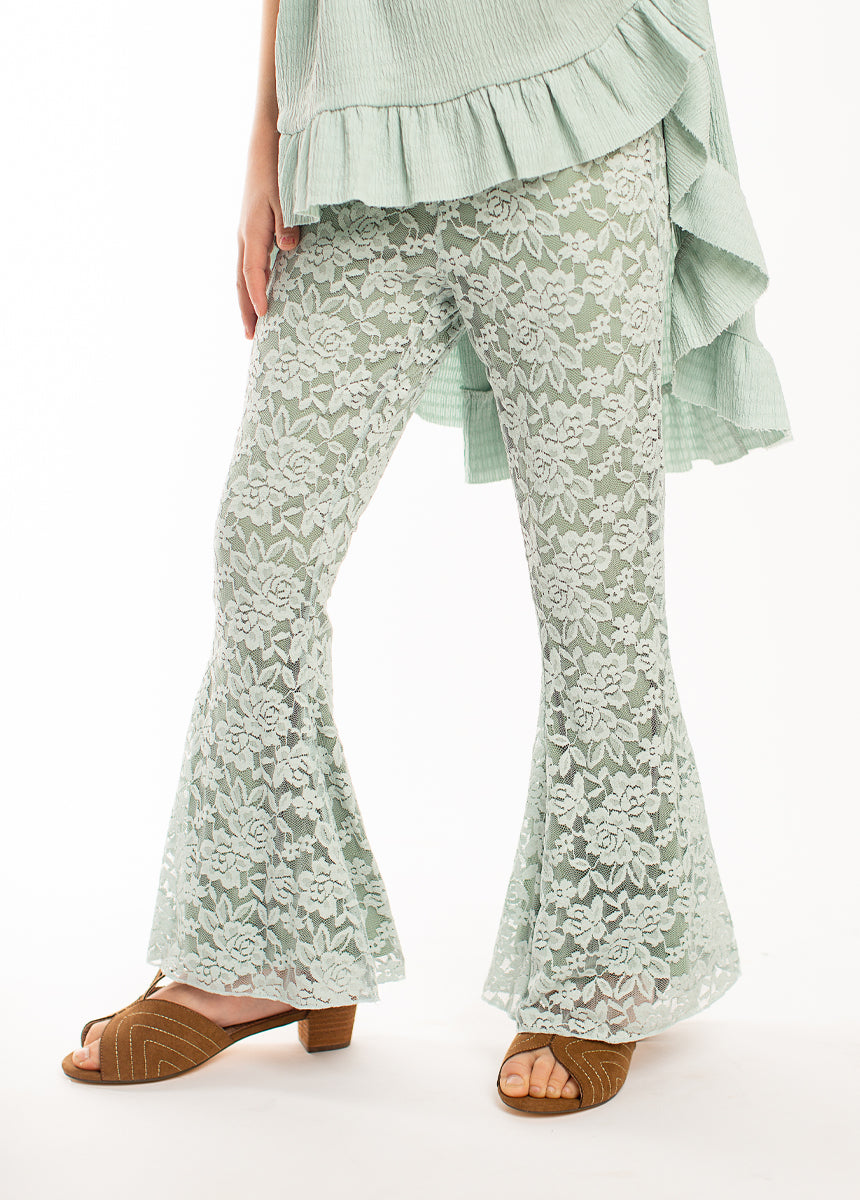 Kennedy Women's Seaglass High-Waisted Linen Pants - Comfortable & Breathable for Summer, Beach, and Casual Wear