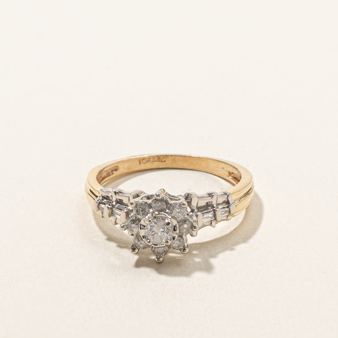 0.31ctw Diamond Halo Cluster Ring for Women - Size 7 | Elegant Wedding, Engagement & Anniversary Jewelry Gift
