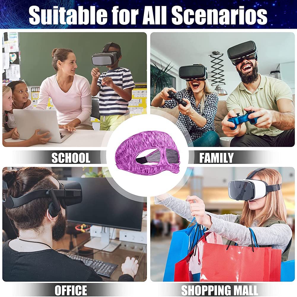 Koanhinn 5-Pack VR Eye Sweatband - Breathable Virtual Reality Headset Cover & Accessories for Oculus Quest, HTC Vive - Perfect for Gaming, Fitness & Long VR Sessions