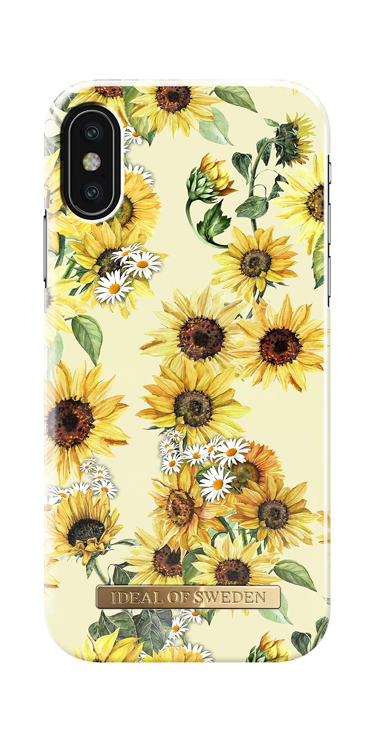 Premium iPhone X/Xs Phone Case with Microfiber Lining | Qi Wireless Charging Compatible | Sunflower Lemonade Design | Slim Protective Cover for Everyday Use & Travel
