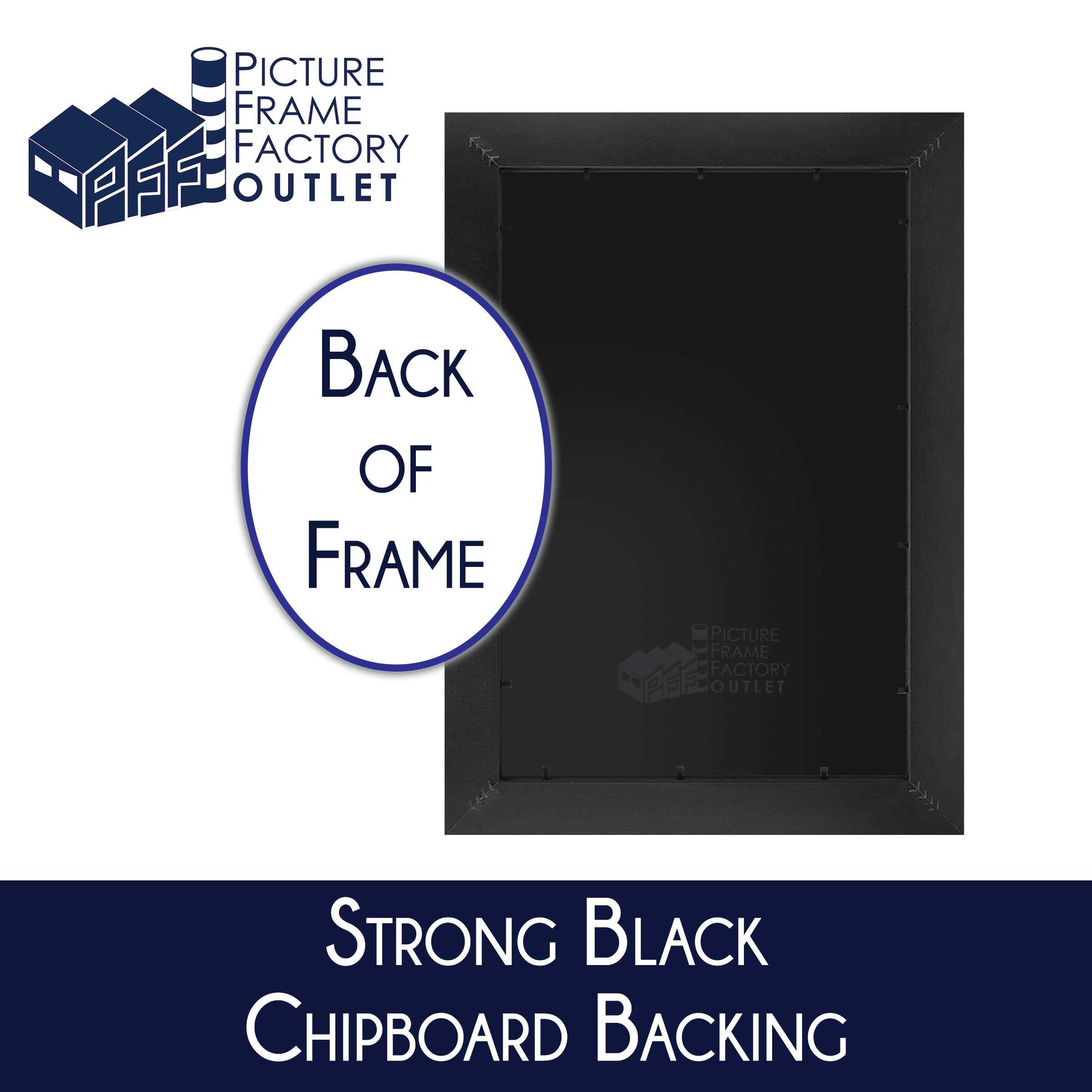 13.5x40 Black MDF Picture Frame with Plexi Glass - 1.25