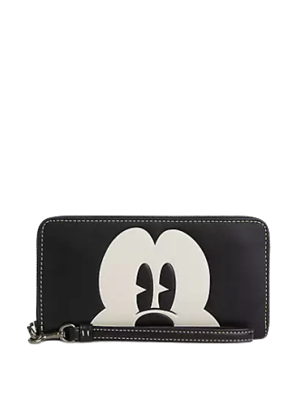 Coach Disney X Coach Long Zip Around Wallet With Mickey Mouse - Stylish & Functional Wallet for Women & Men - Perfect for Travel, Shopping & Everyday Use