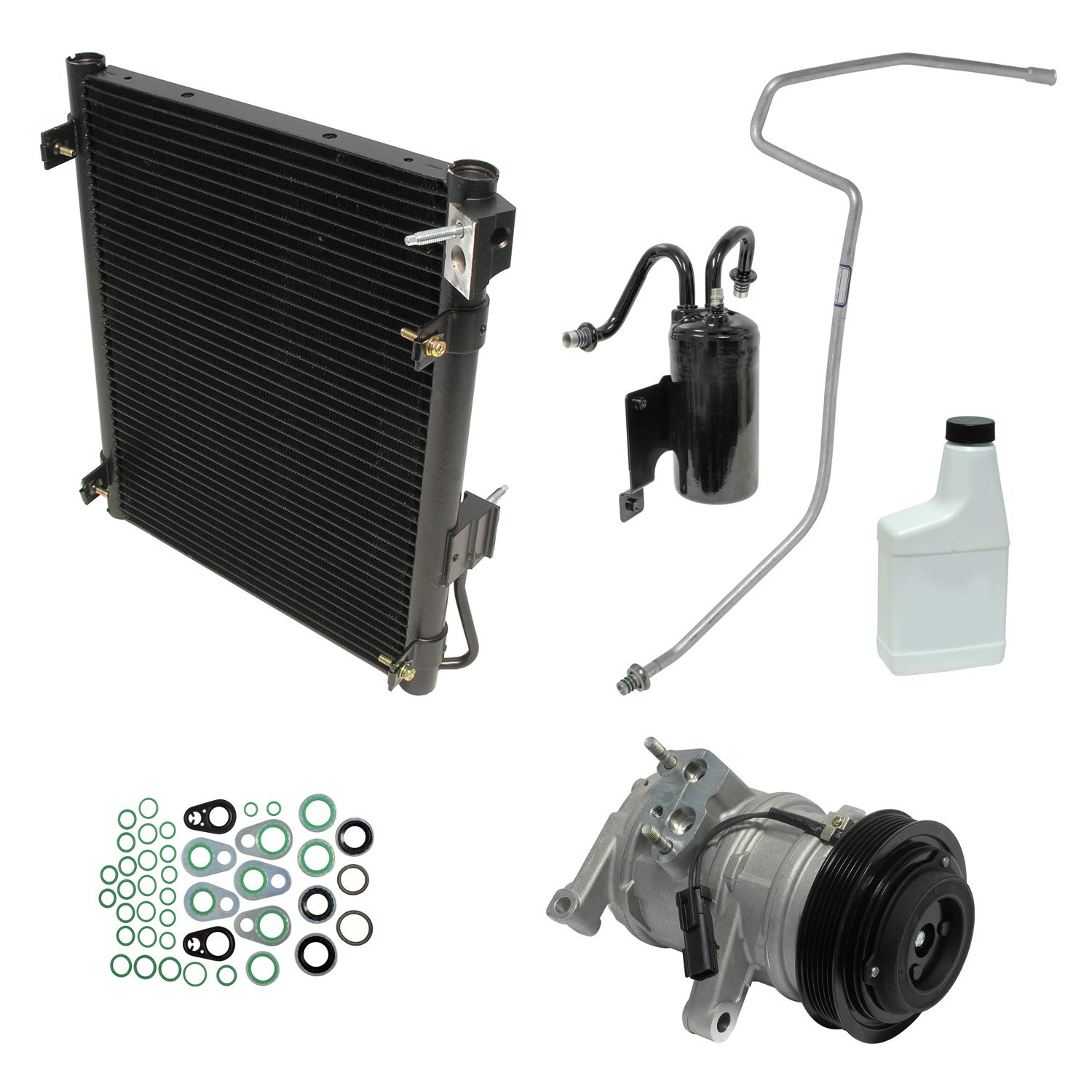 HVAC A/C Compressor and Condenser Replacement Kit - Compatible with Multiple Car Models - Perfect for AC System Repair and Maintenance